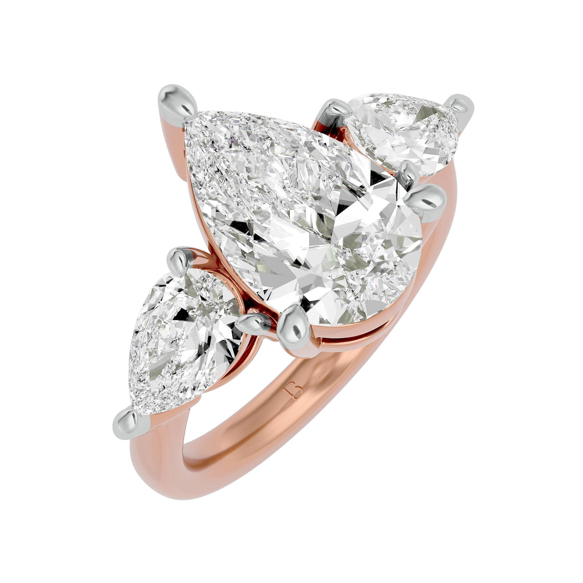 Golden Pear Elegance Ring