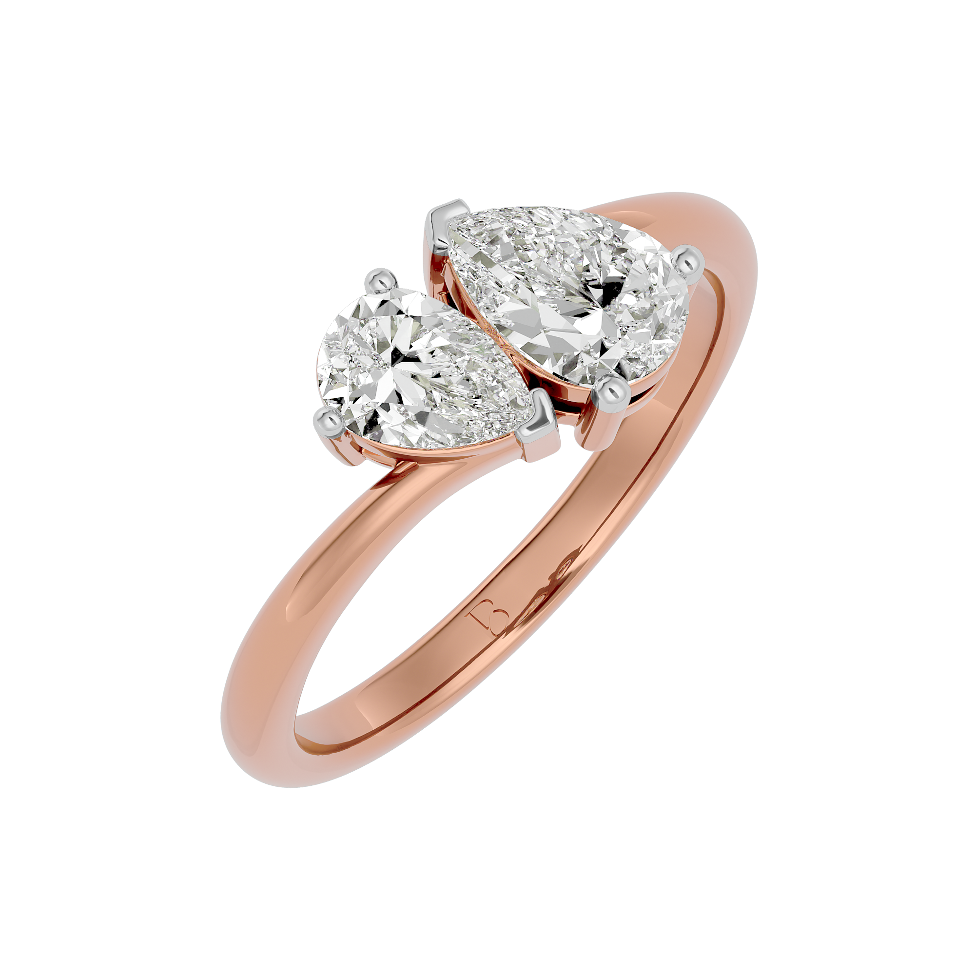 Eternal Blend Solitaire Lab Grown Diamond Ring - Rose Gold - Side Look