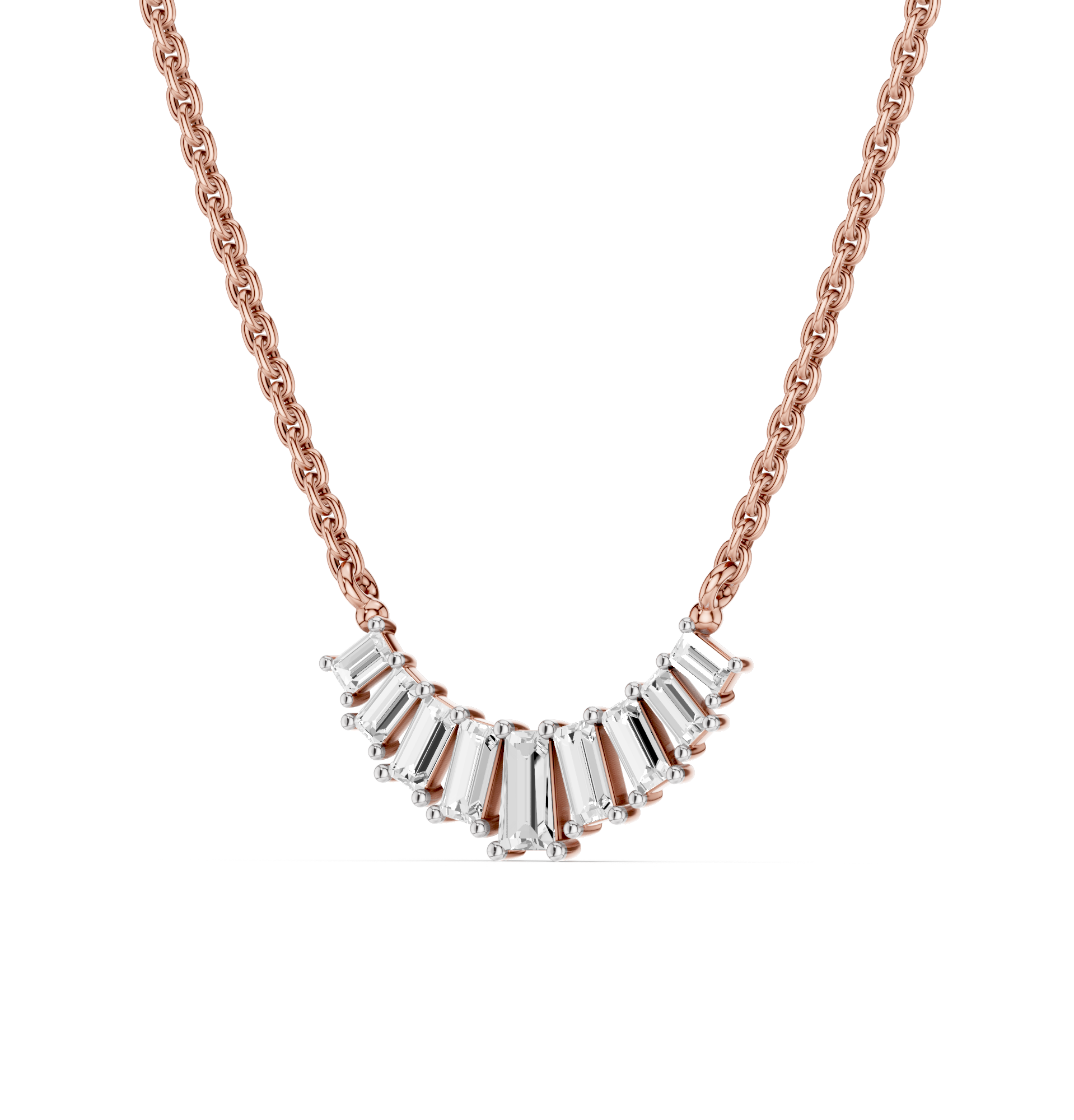 The Orvielle Baguette Diamond Pendant
