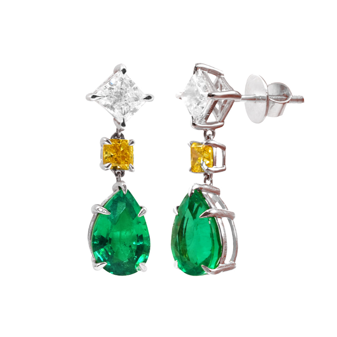 Verdant Glow Trio Earrings