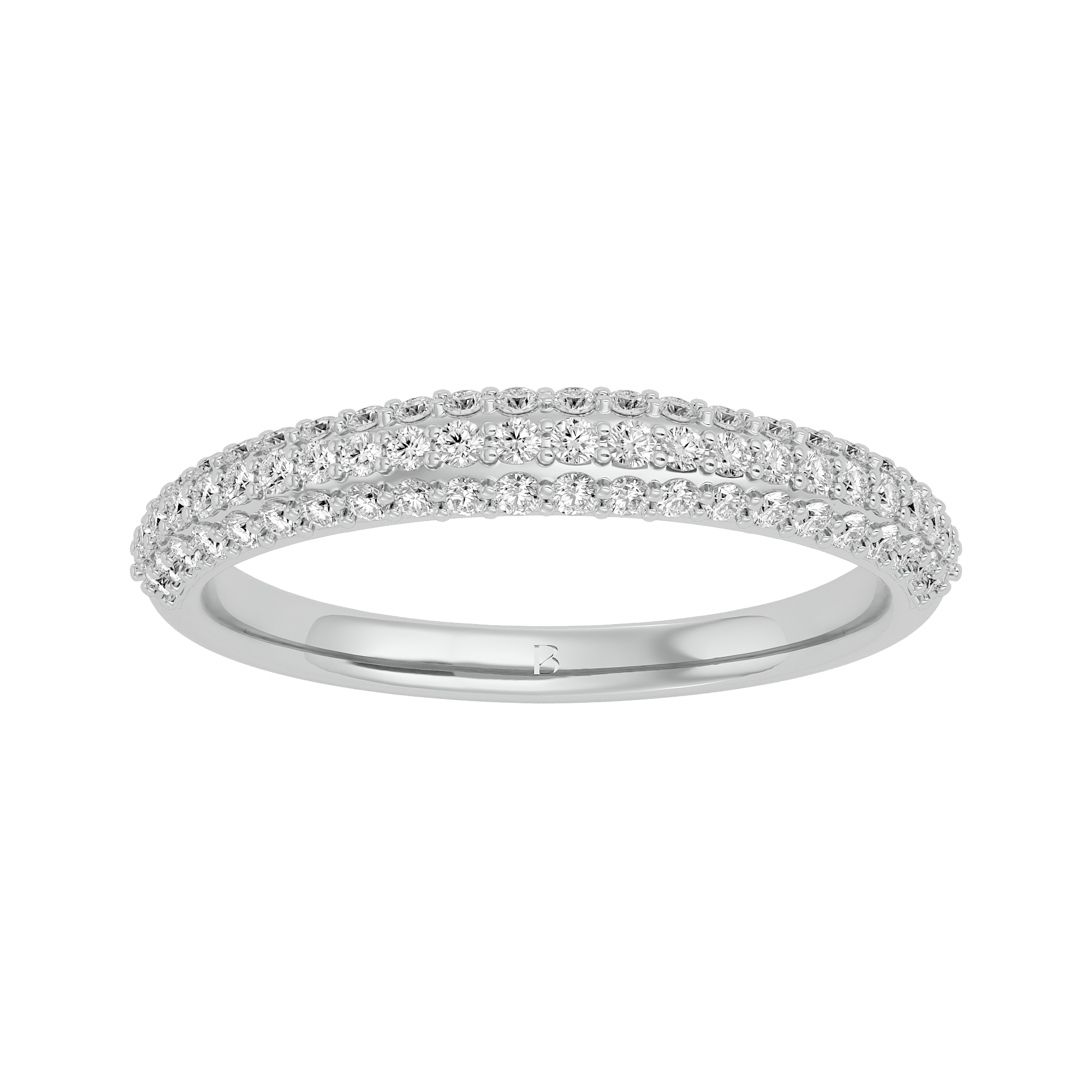 White Ring 1 Ct Round Cut Diamond Ring - Blu Diamonds