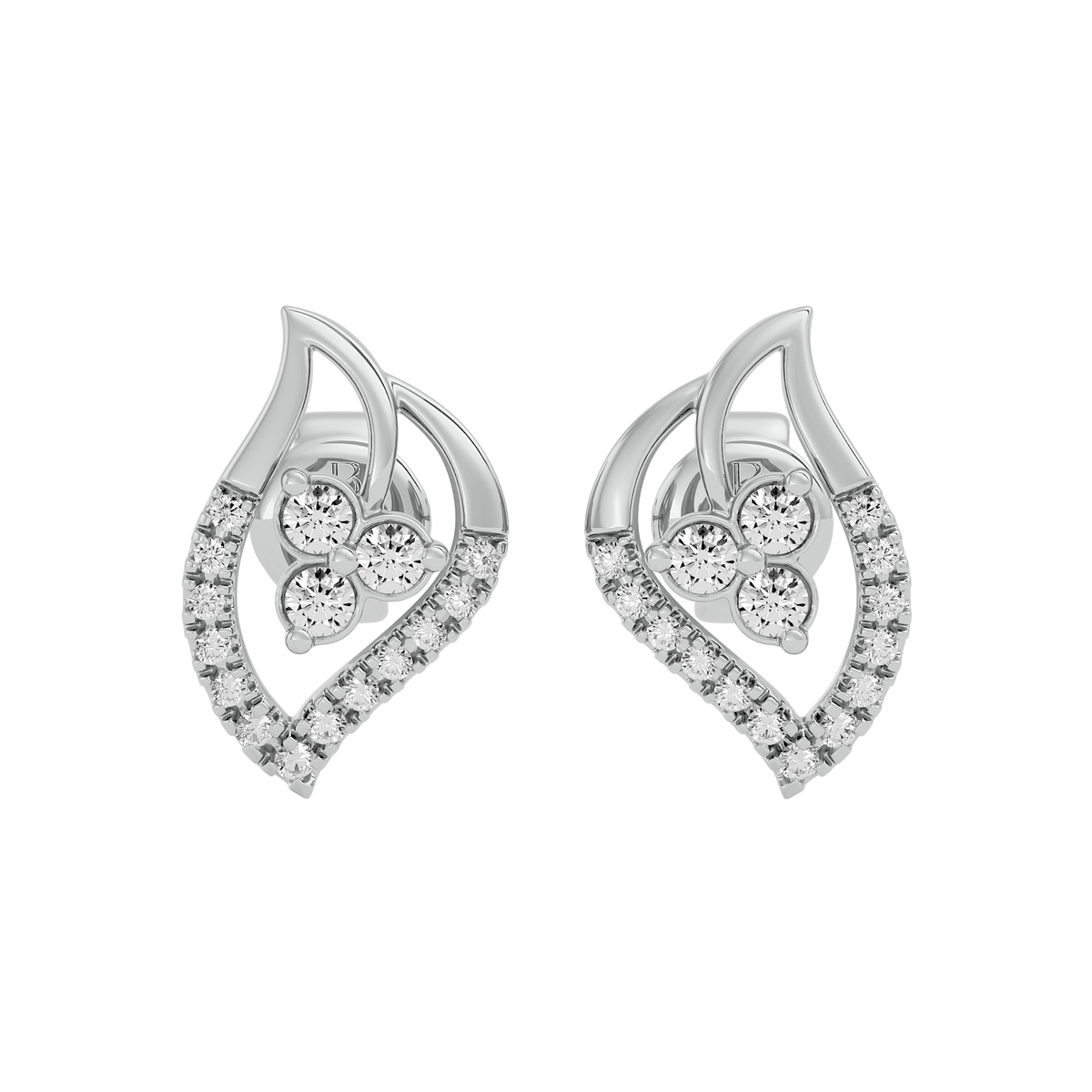 0.23 Carat Diamond Stud Earring in Rose Gold, White Gold & Yellow Gold