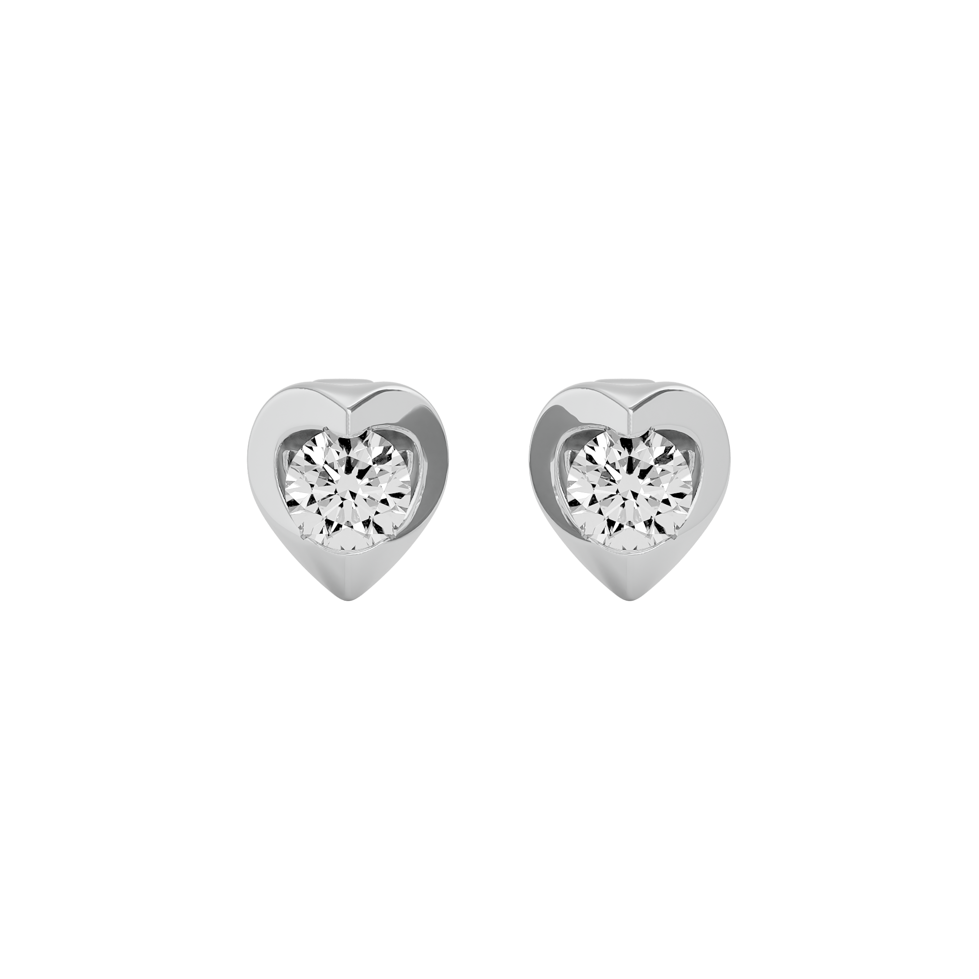 0.52 Carat Lab Grown Diamond Earrings in White Gold - Blu Diamonds