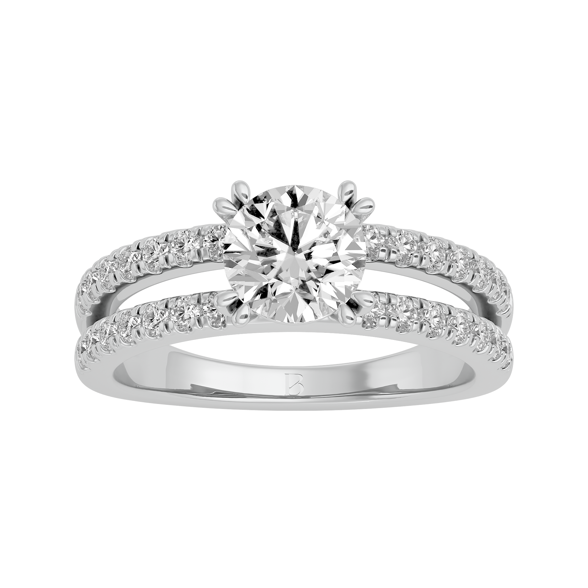Round Solitaire Lab Grown Diamond Ring By Blu Diamond