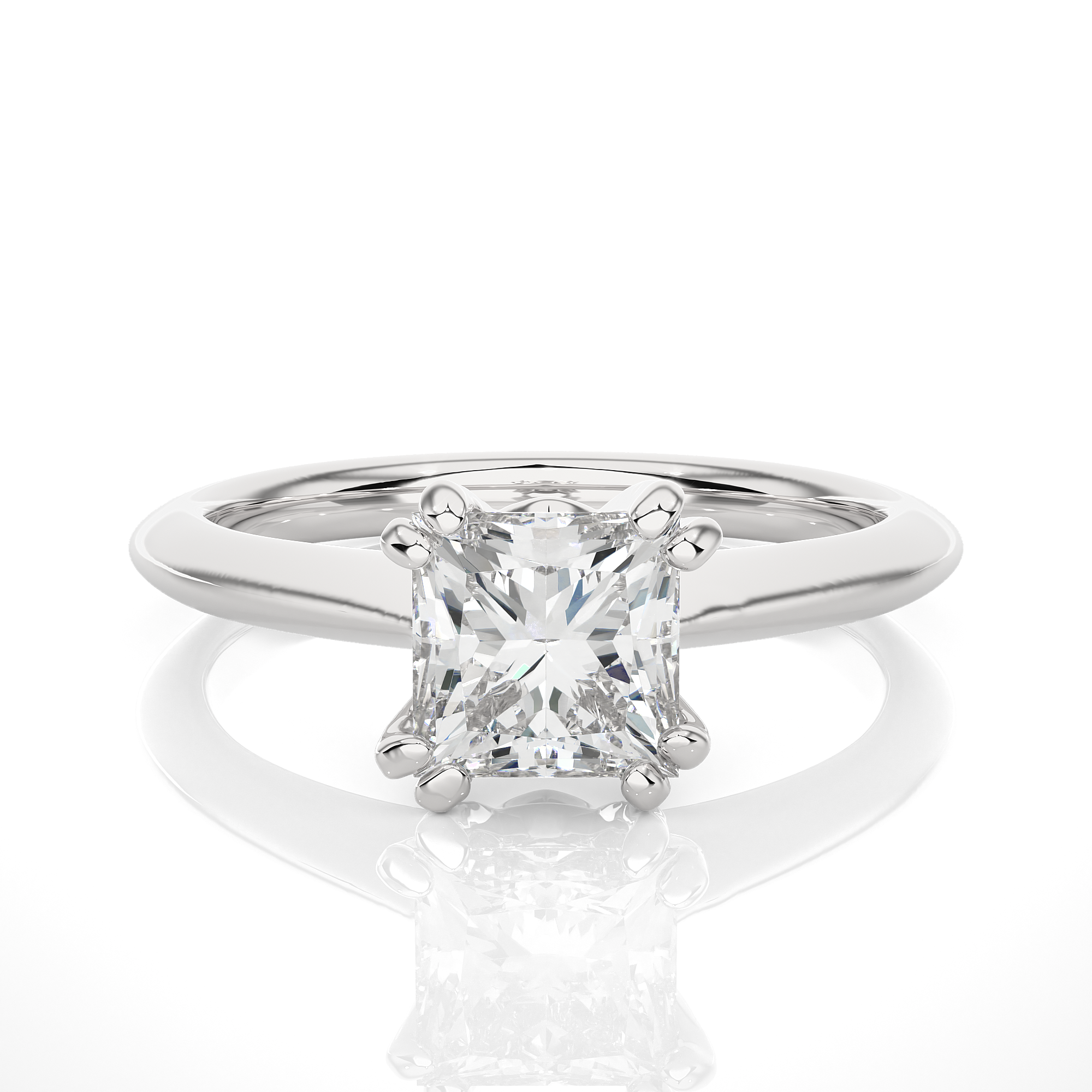 Violet Solitaire Lab Grown Diamond Ring