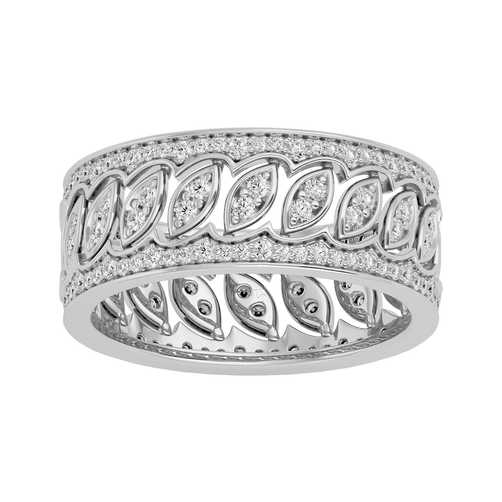 0.89Ct White Gold Round Cut Eternity Diamond Ring - Blu Diamonds