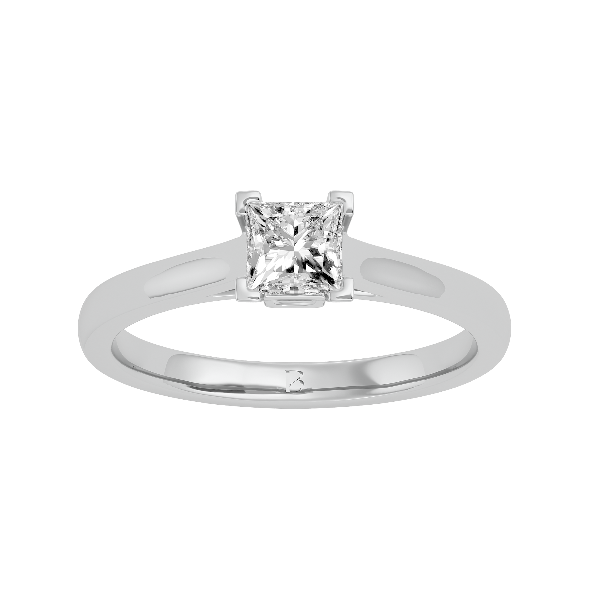 0.63 carats Solitaire Lab Grown Diamond Ring - White Gold - Blu Diamonds