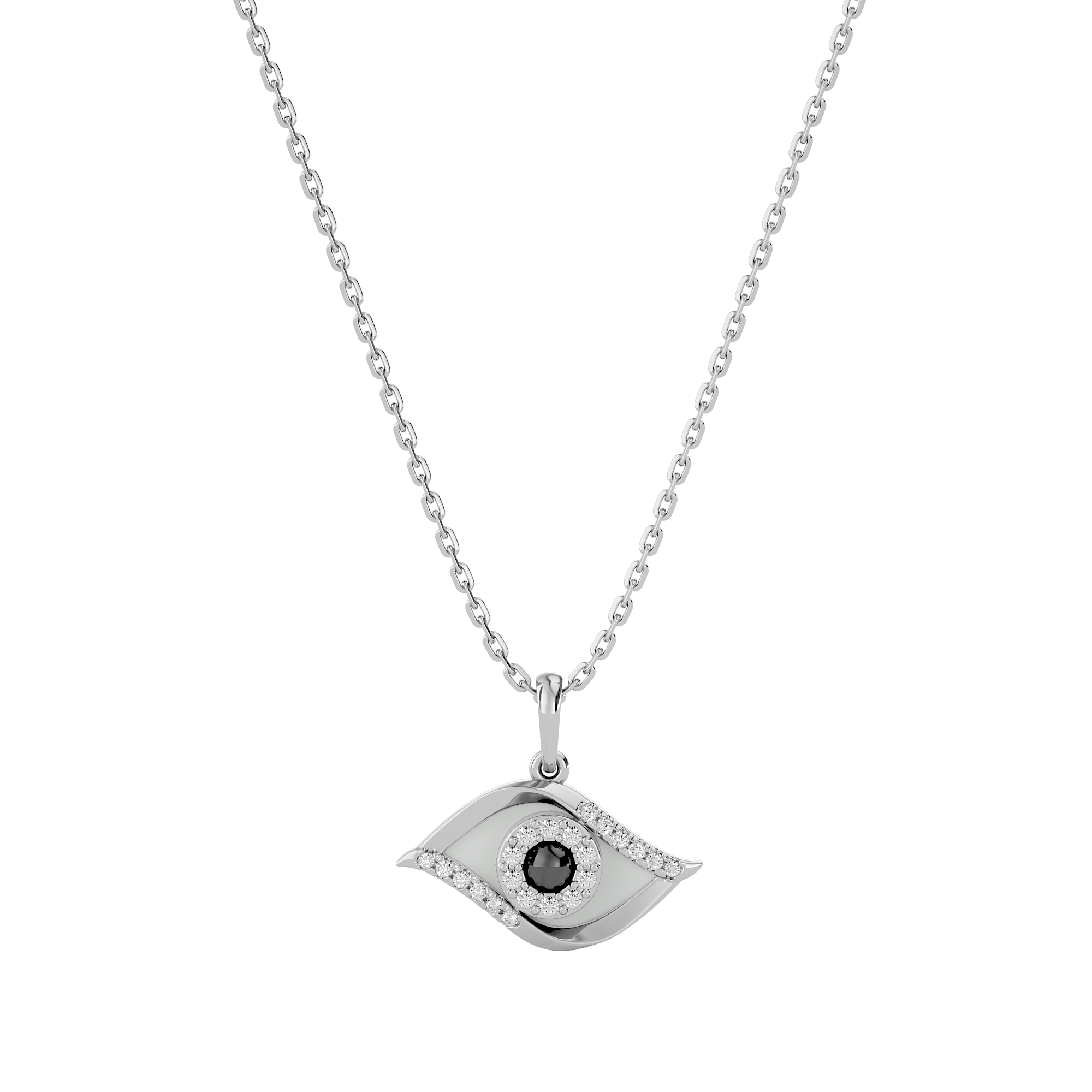 Sparkling Evil Eye Lab Grown Diamond Pendant