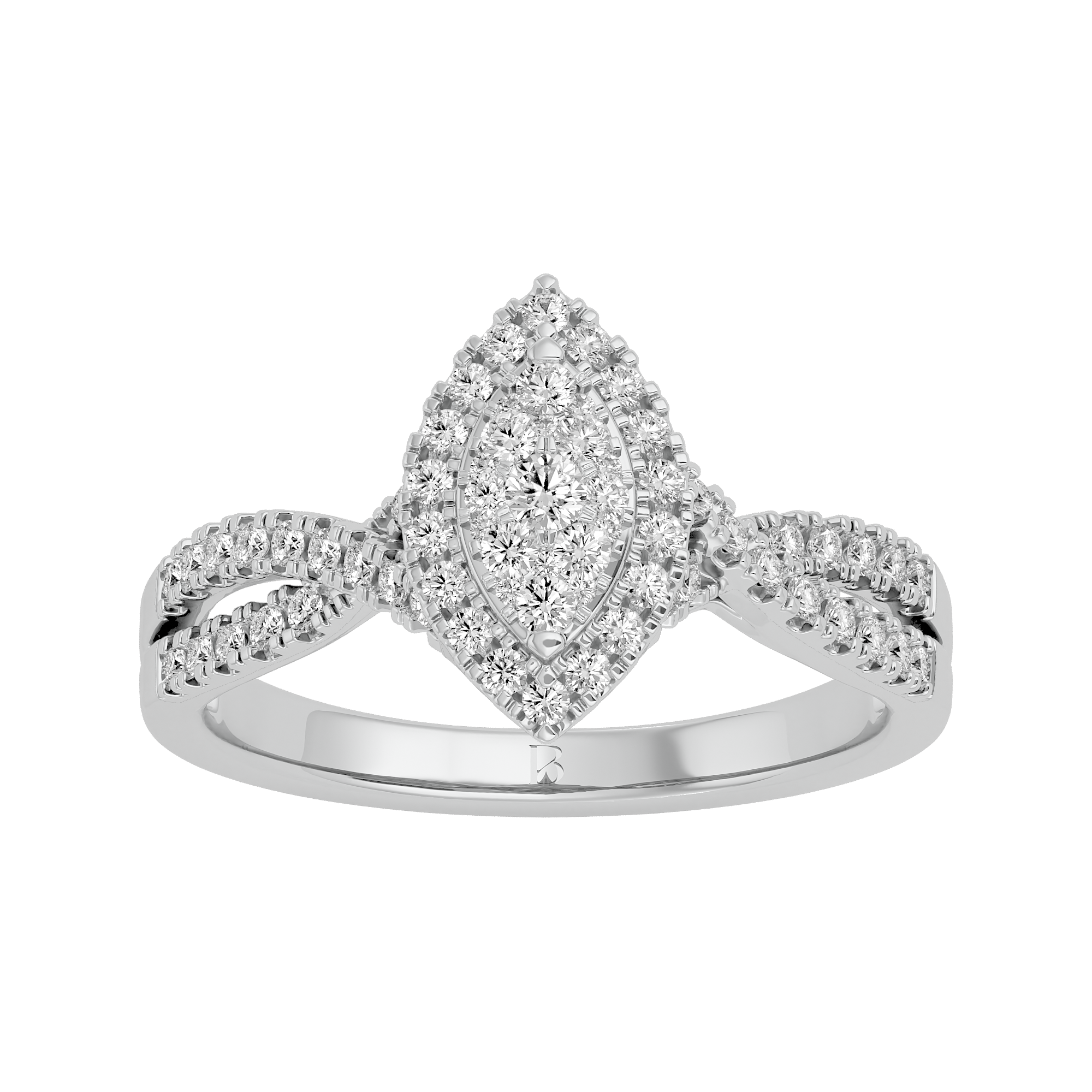 0.55-carat Lab Grown Diamond Engagement Ring in White Gold - Blu Diamonds