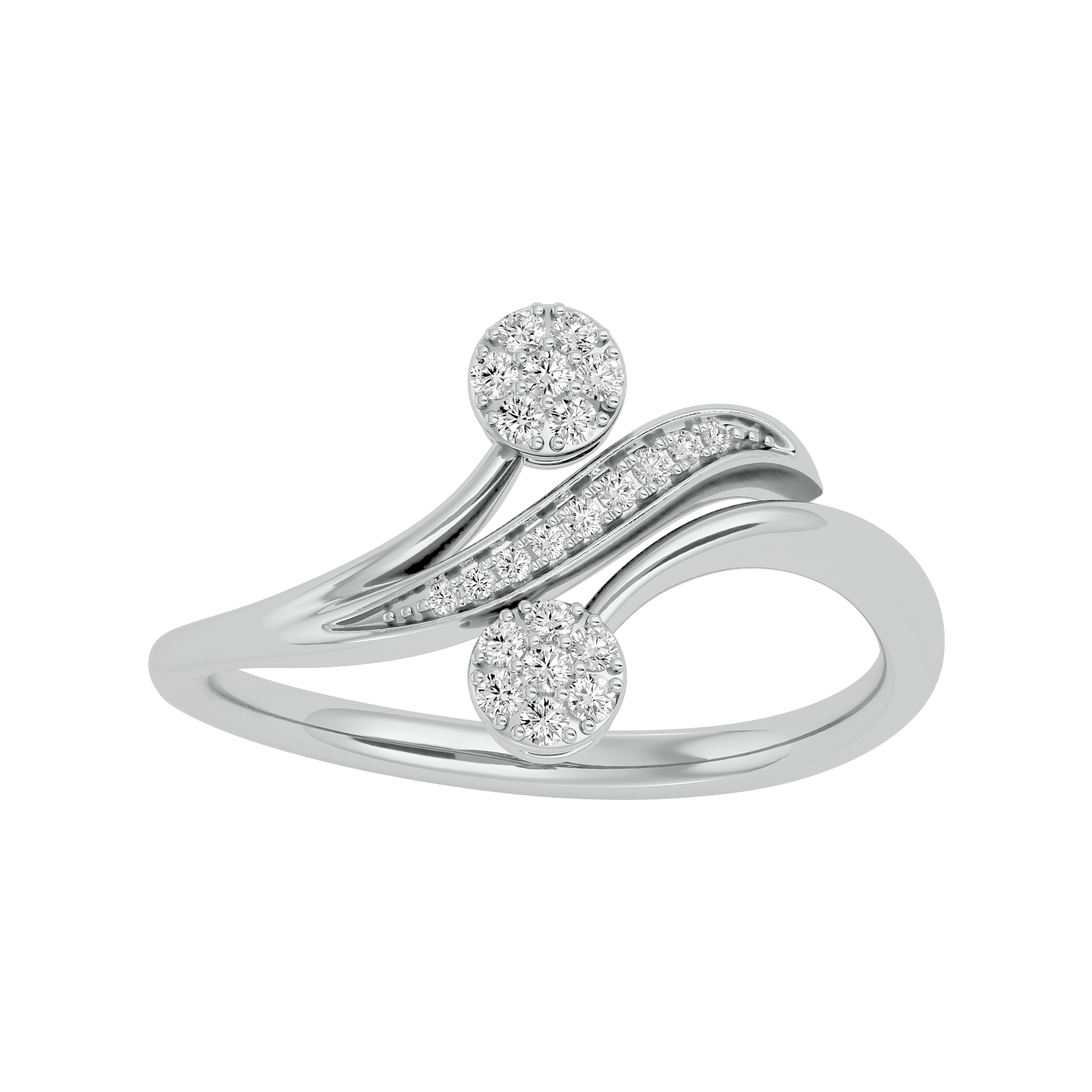 0.14 Ct Eternity Diamond Ring in White Gold - Blu Diamonds