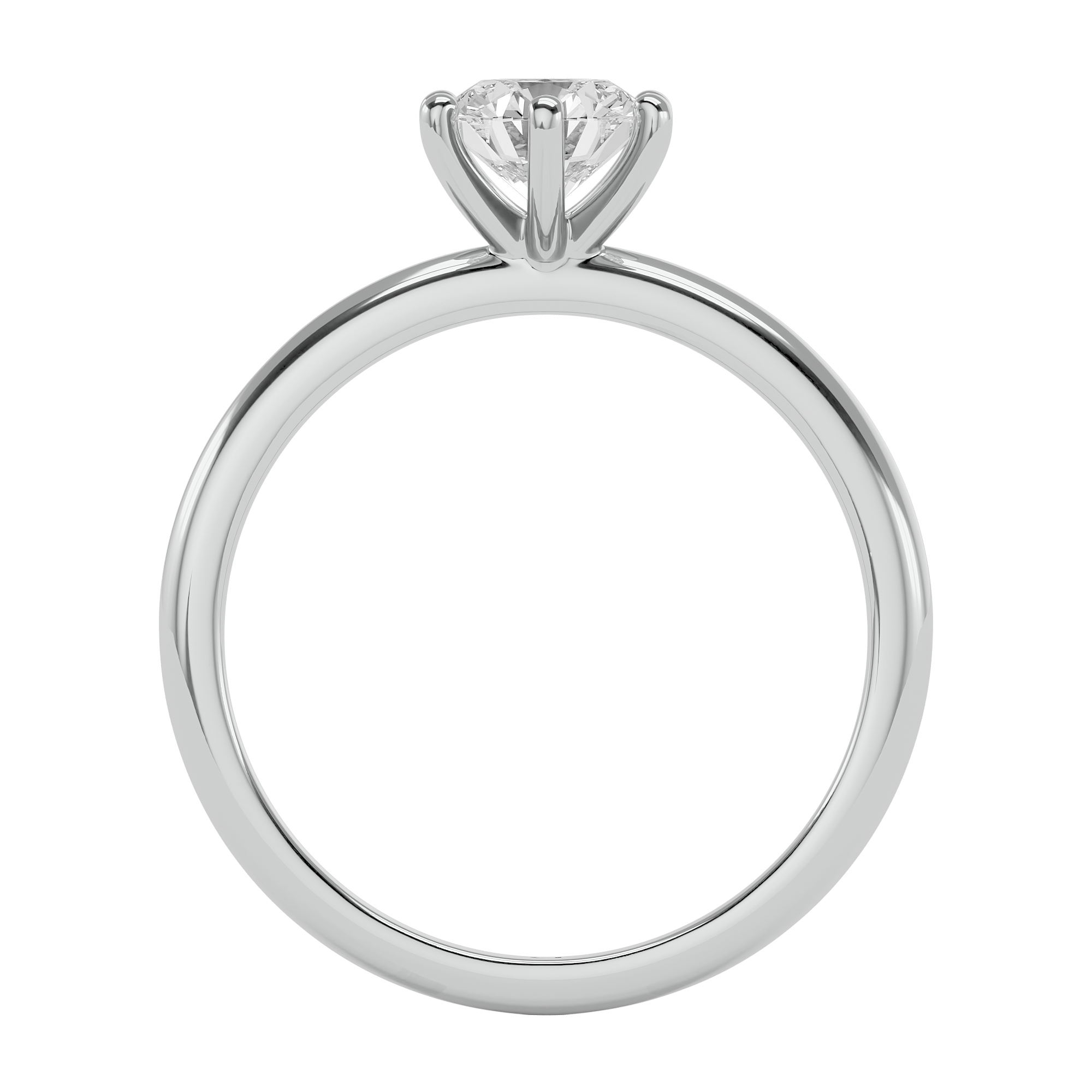 White Gold Metal - Radiant Eternity Solitaire Lab Grown Diamond Ring