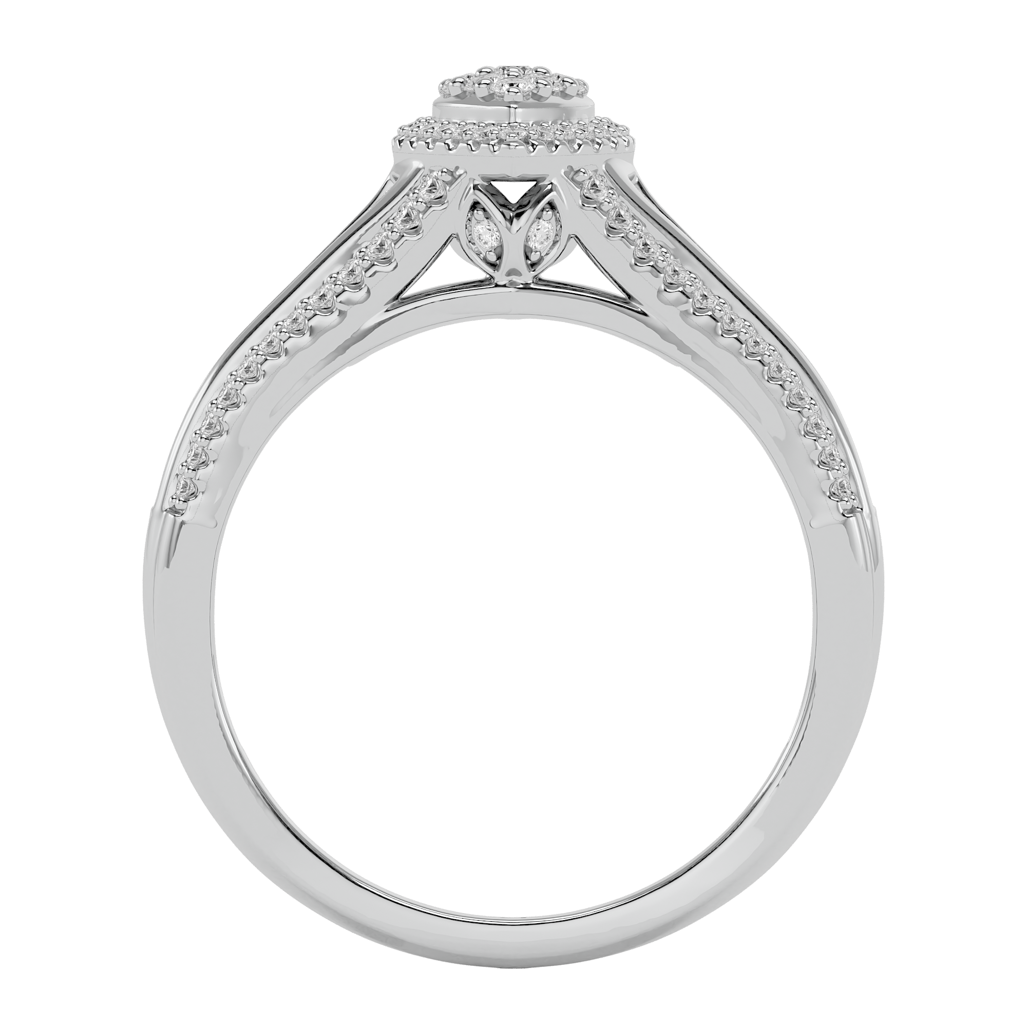 0.53Ct Round Engagement Ring in 14Kt White Gold - Blu Diamonds