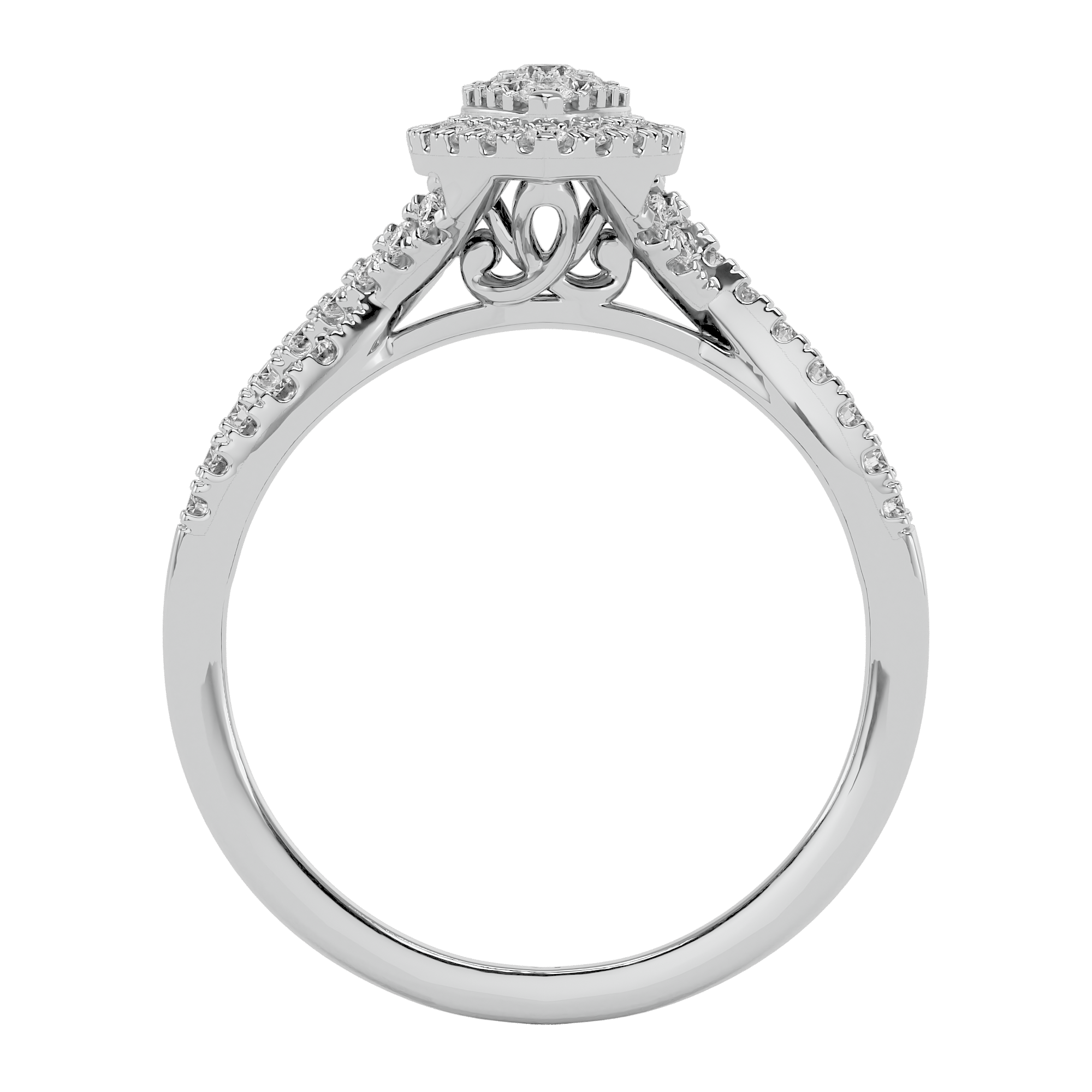 0.55-carat Lab Grown Diamond Engagement Ring in 14Kt White Gold - Blu Diamonds