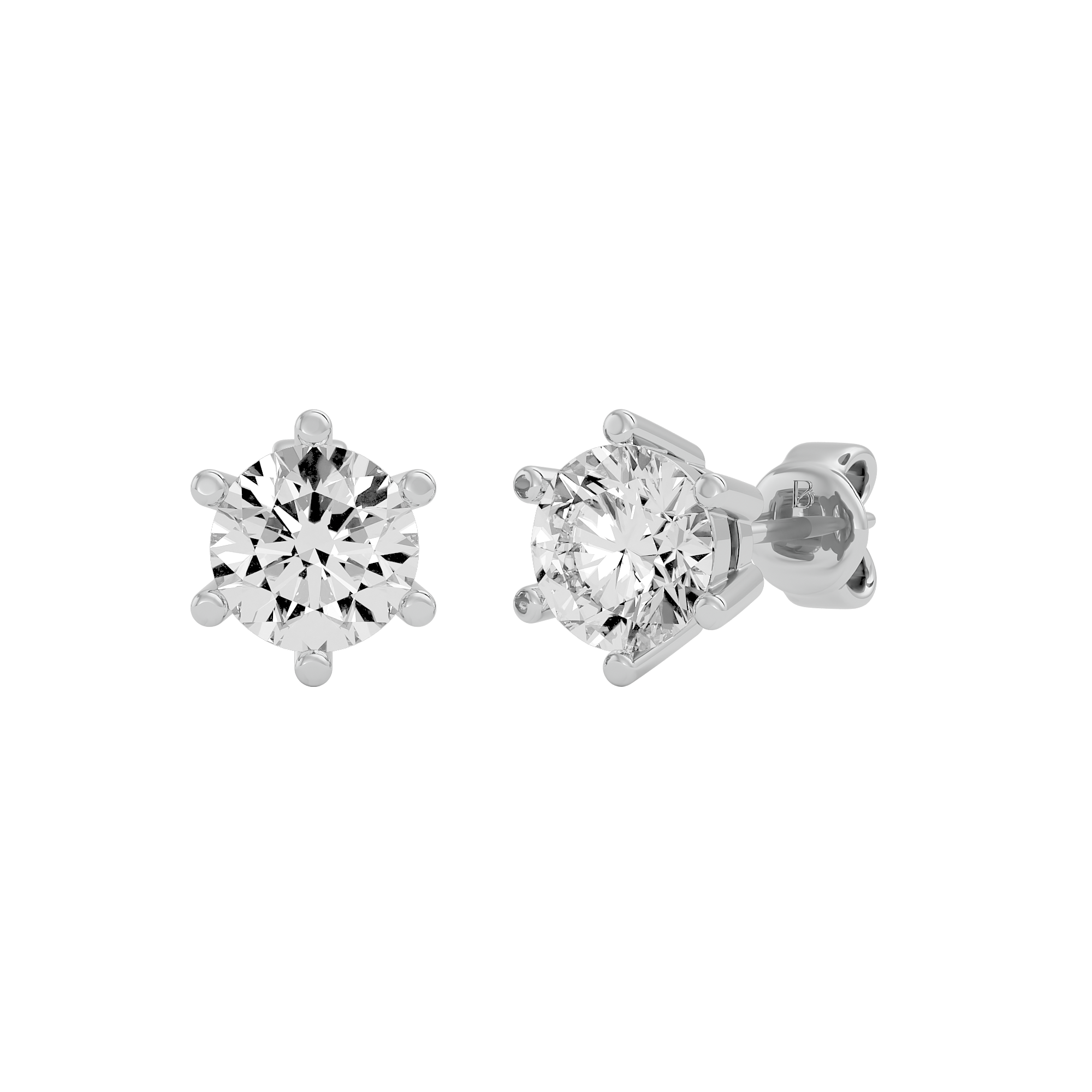 Timeless Allure Solitaire Lab Grown Diamond Earrings