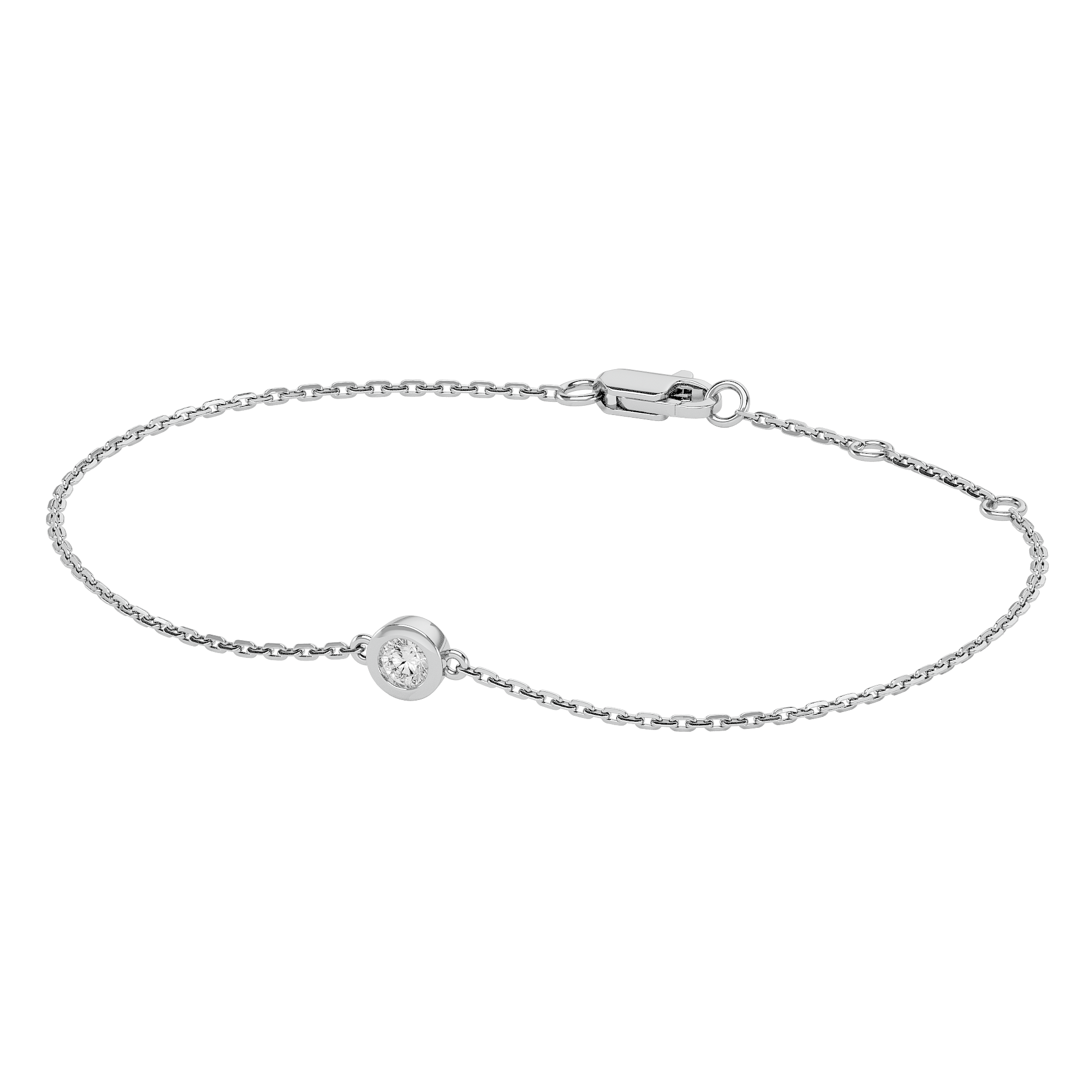 Regal Radiance Solitaire Lab Grown Diamond Bracelet