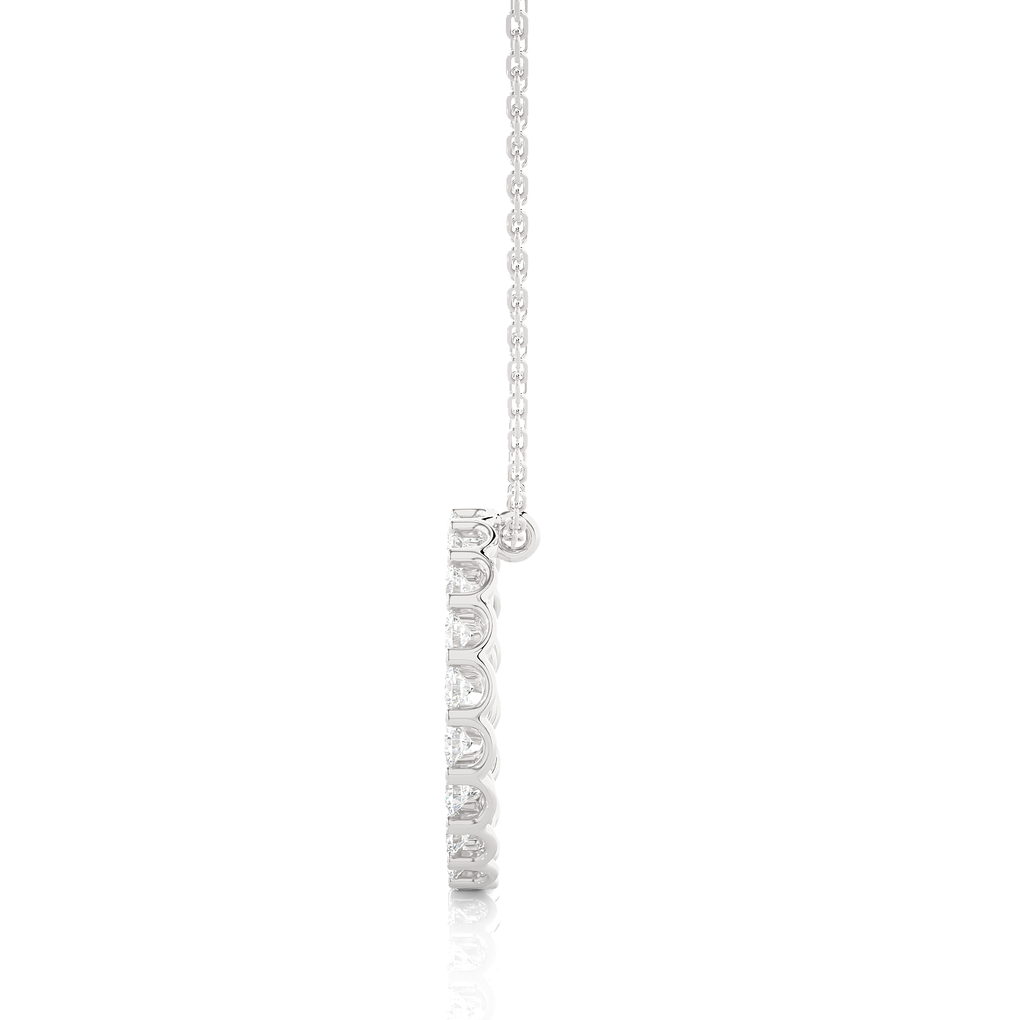 1.64Ct Round shaped Diamond Pendant in White Gold - Blu Diamonds