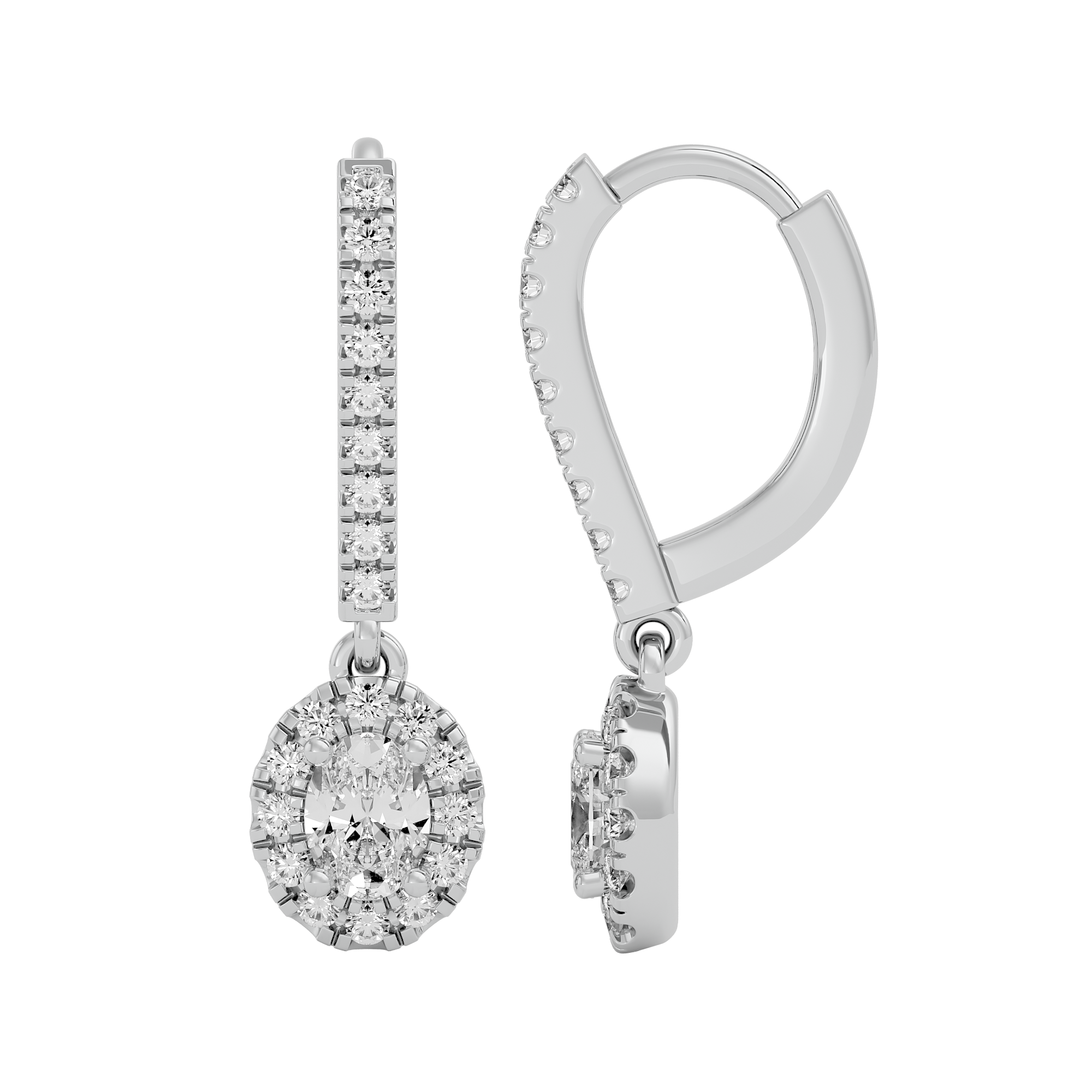 Angelic Drop Solitaire Lab Grown Diamond Earrings