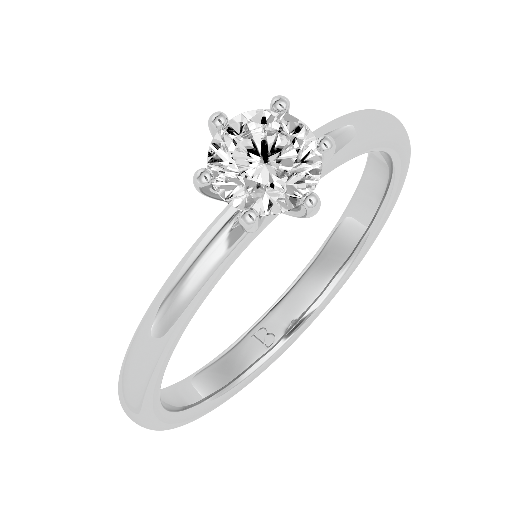 Radiant Eternity Solitaire Lab Grown Diamond Ring - White Gold Metal