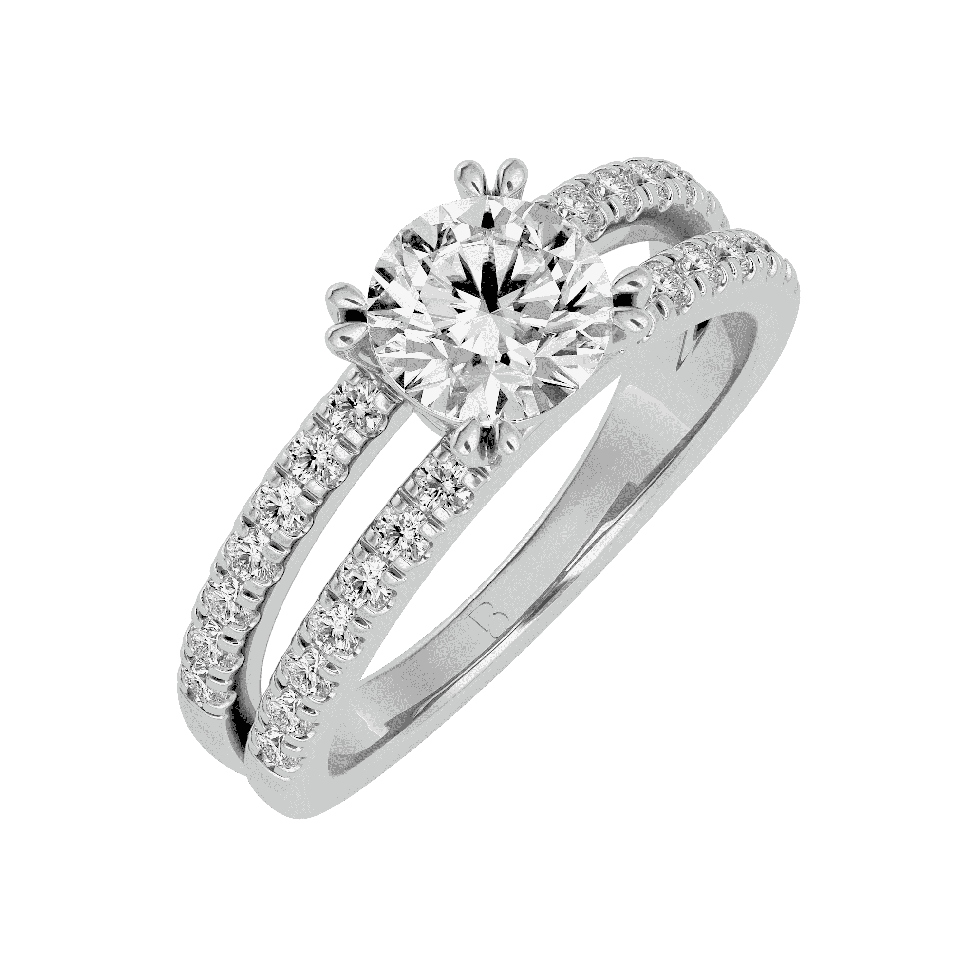 Solitaire Lab Grown Diamond Ring - White Gold - Blu Diamonds