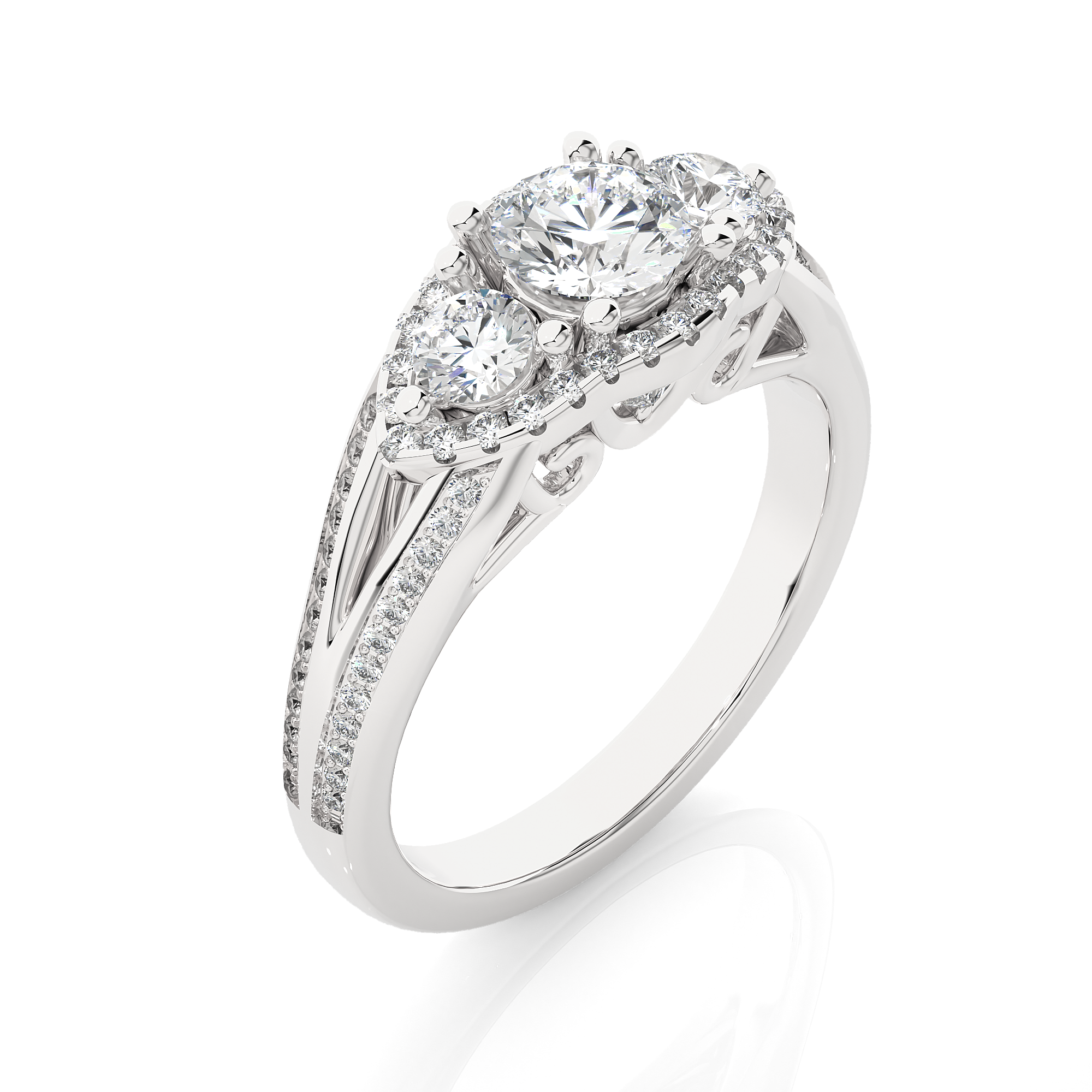 Trinite Solitaire Lab Grown Diamond Ring
