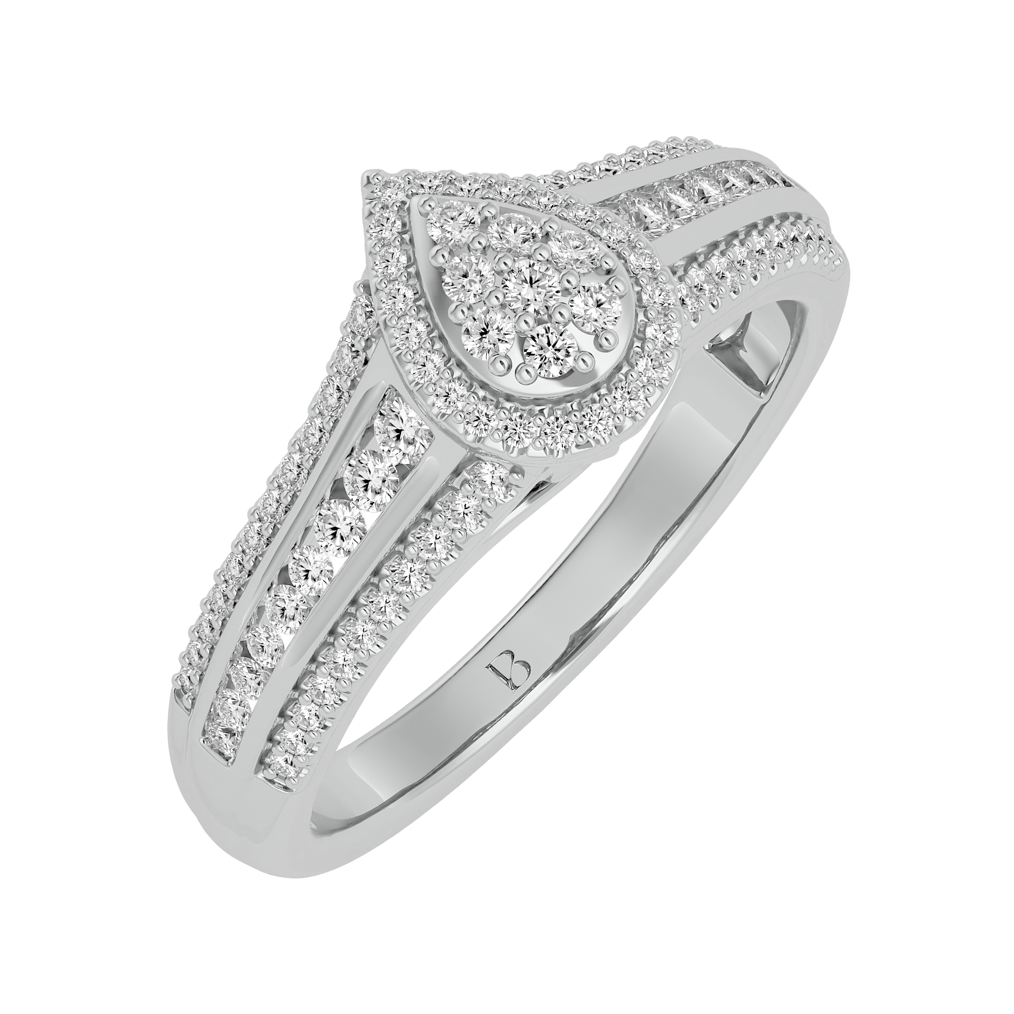0.53Ct Round Engagement Diamond Ring- Blu Diamonds