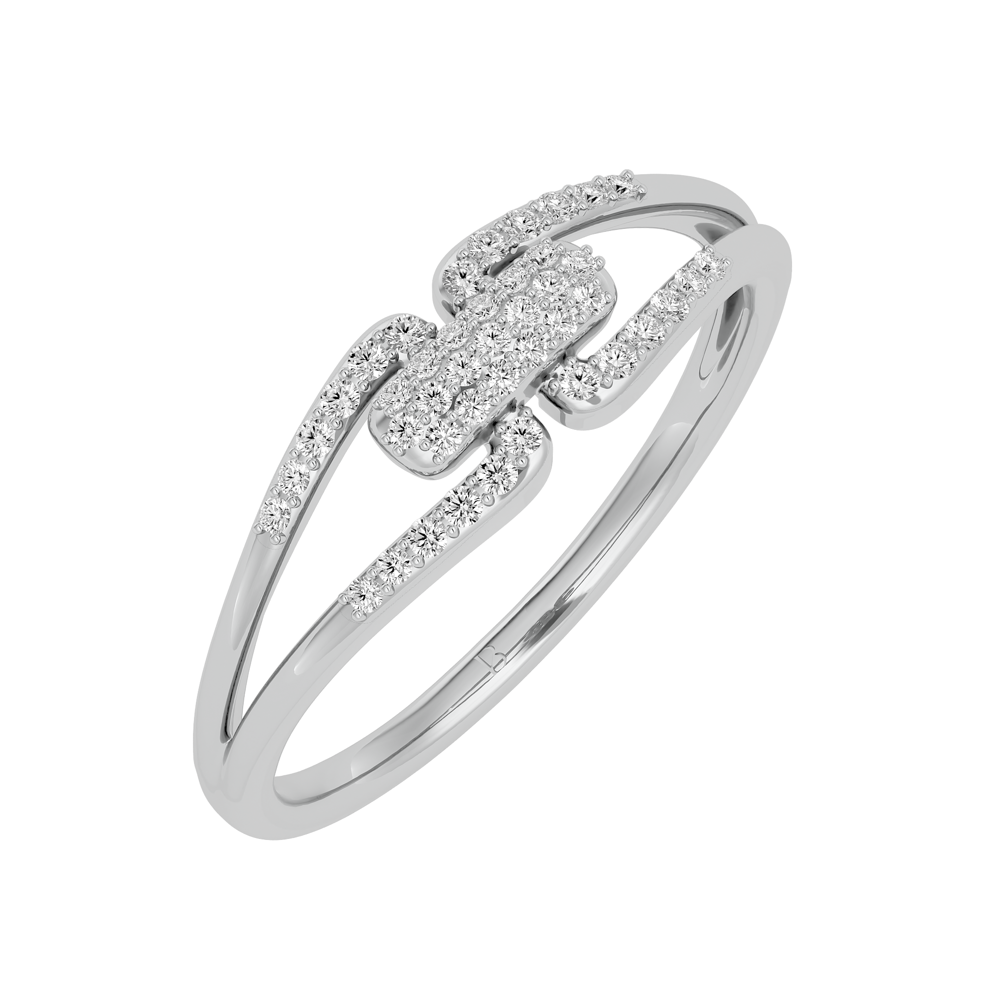 White Gold 0.12Ct Solitaire Diamond Promise Ring - Blu Diamonds