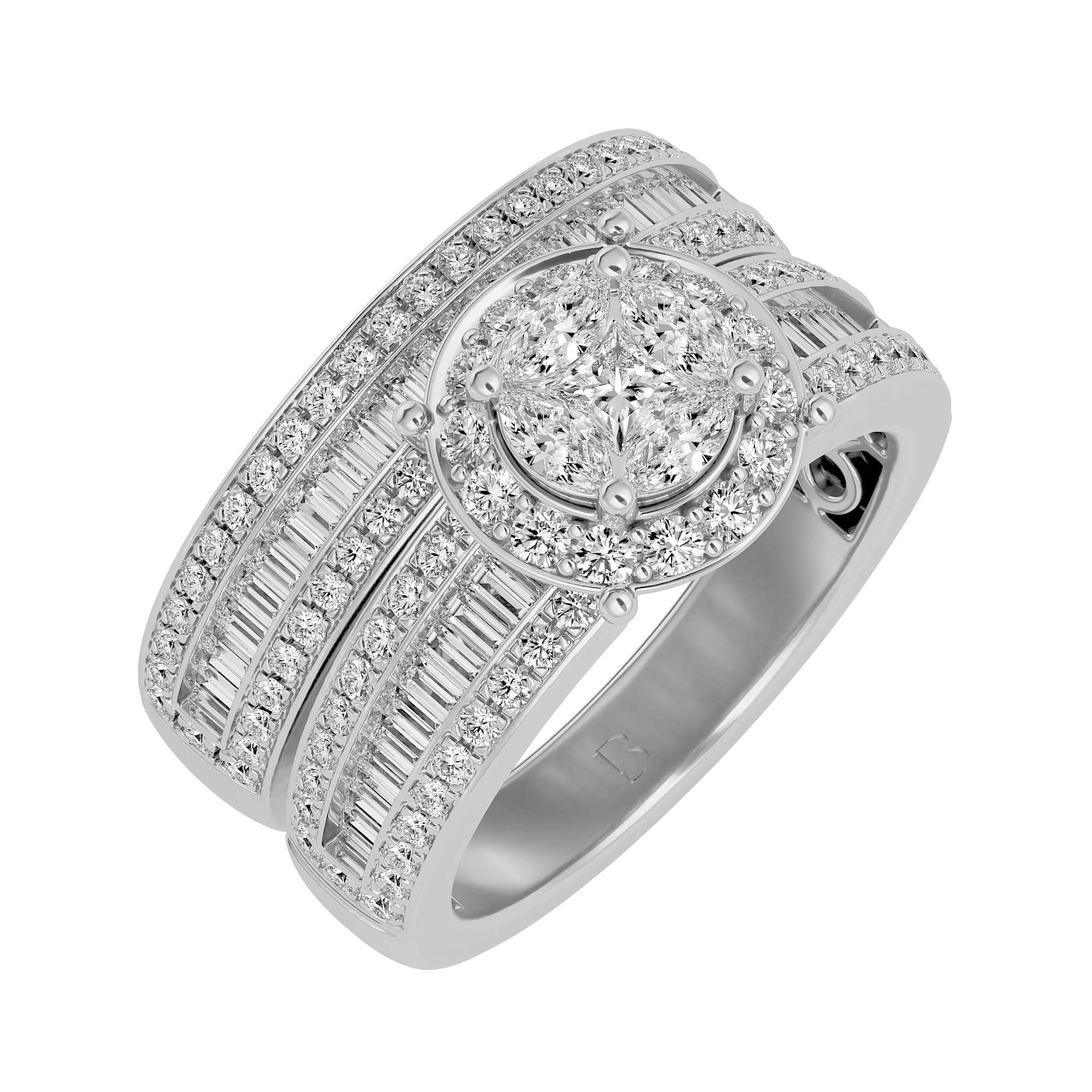 Lab Grown Diamond Engagement Ring in 14Kt White Gold - Blu Diamonds