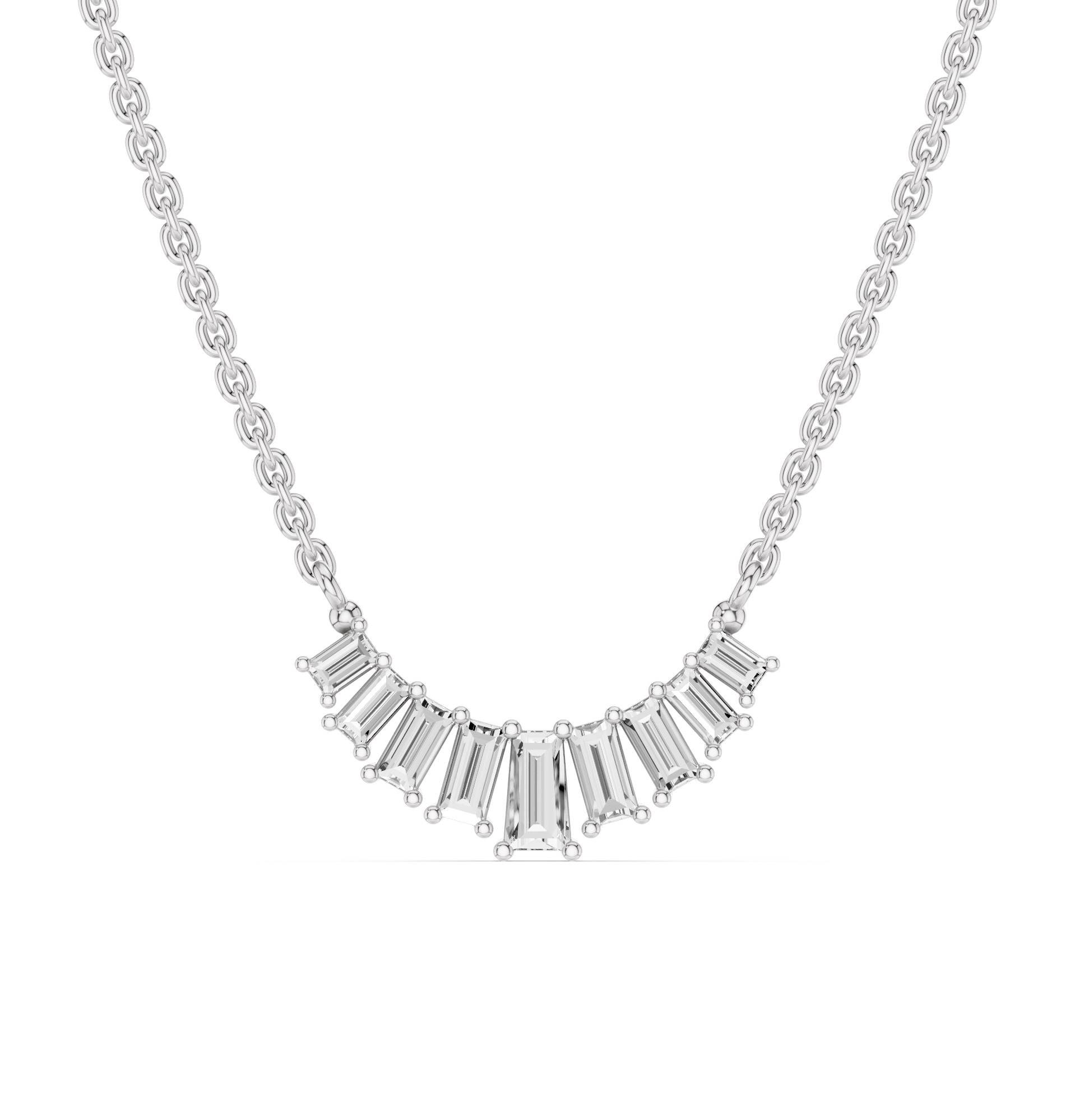 The Orvielle Baguette Diamond Pendant