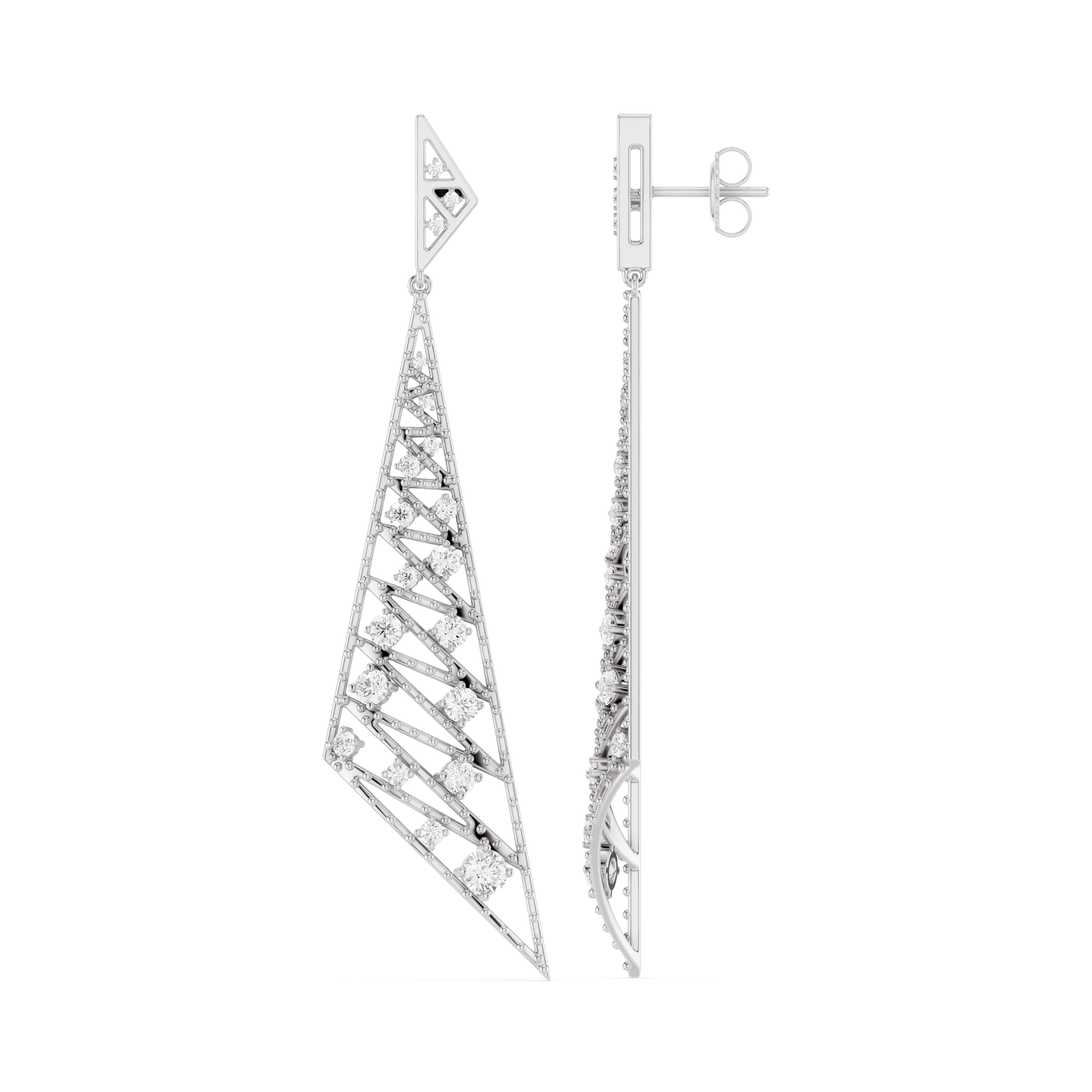 The Virelle Cascade Lab Grown Diamond Earrings