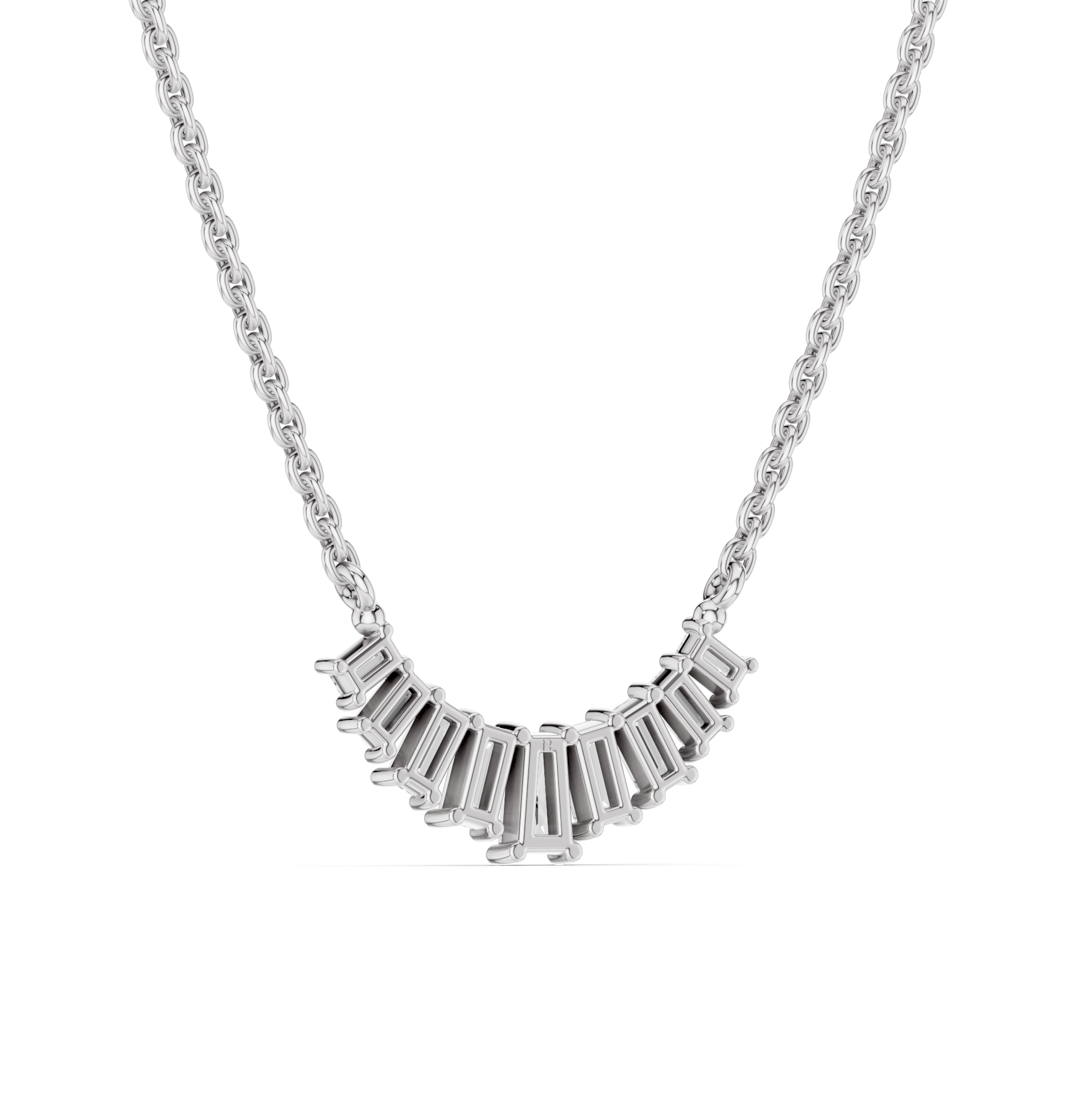 The Orvielle Baguette Diamond Pendant