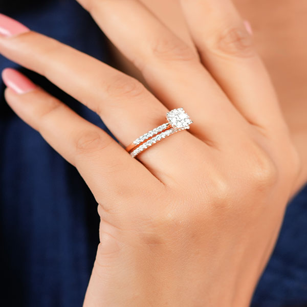 0.61 carat Engagement Diamond Ring in 14KT Gold- Blu Diamonds