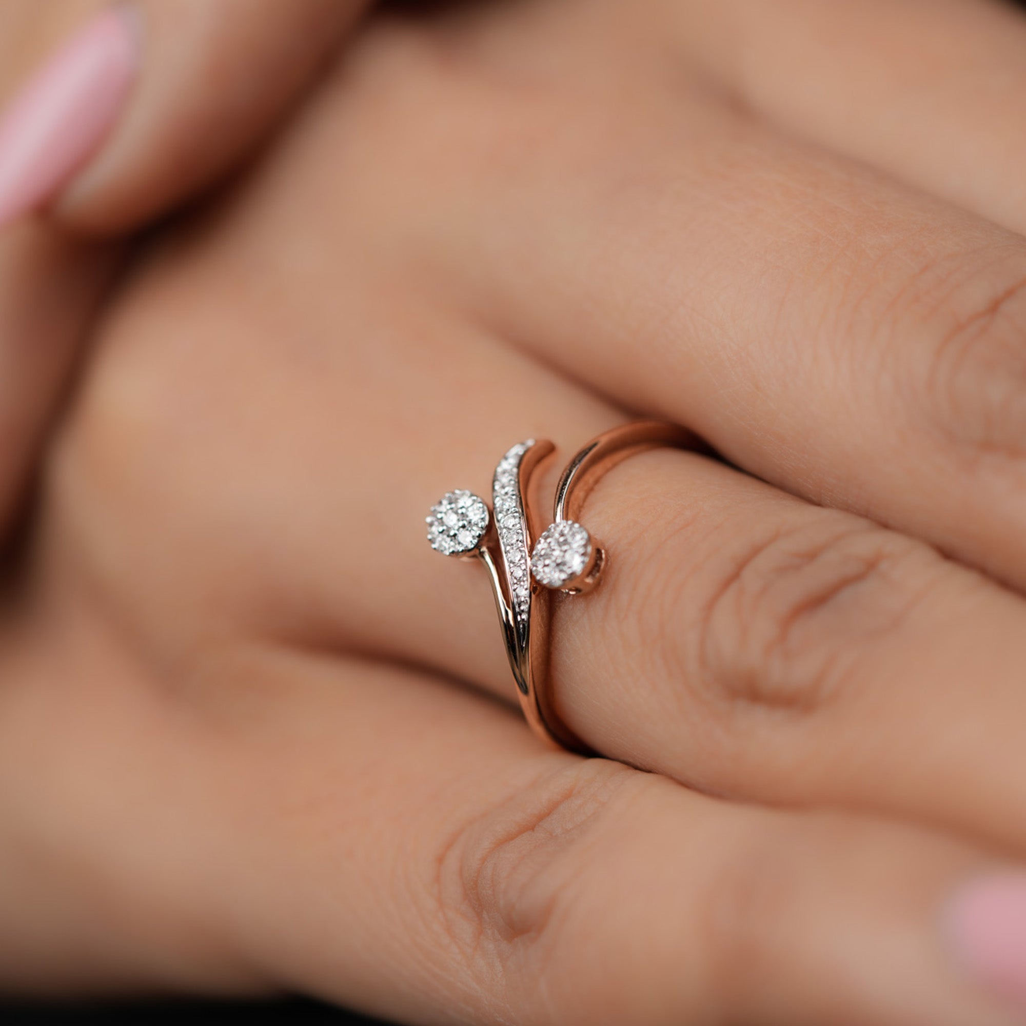 0.14 Ct Eternity Diamond Ring in Gold For Women - Blu Diamonds
