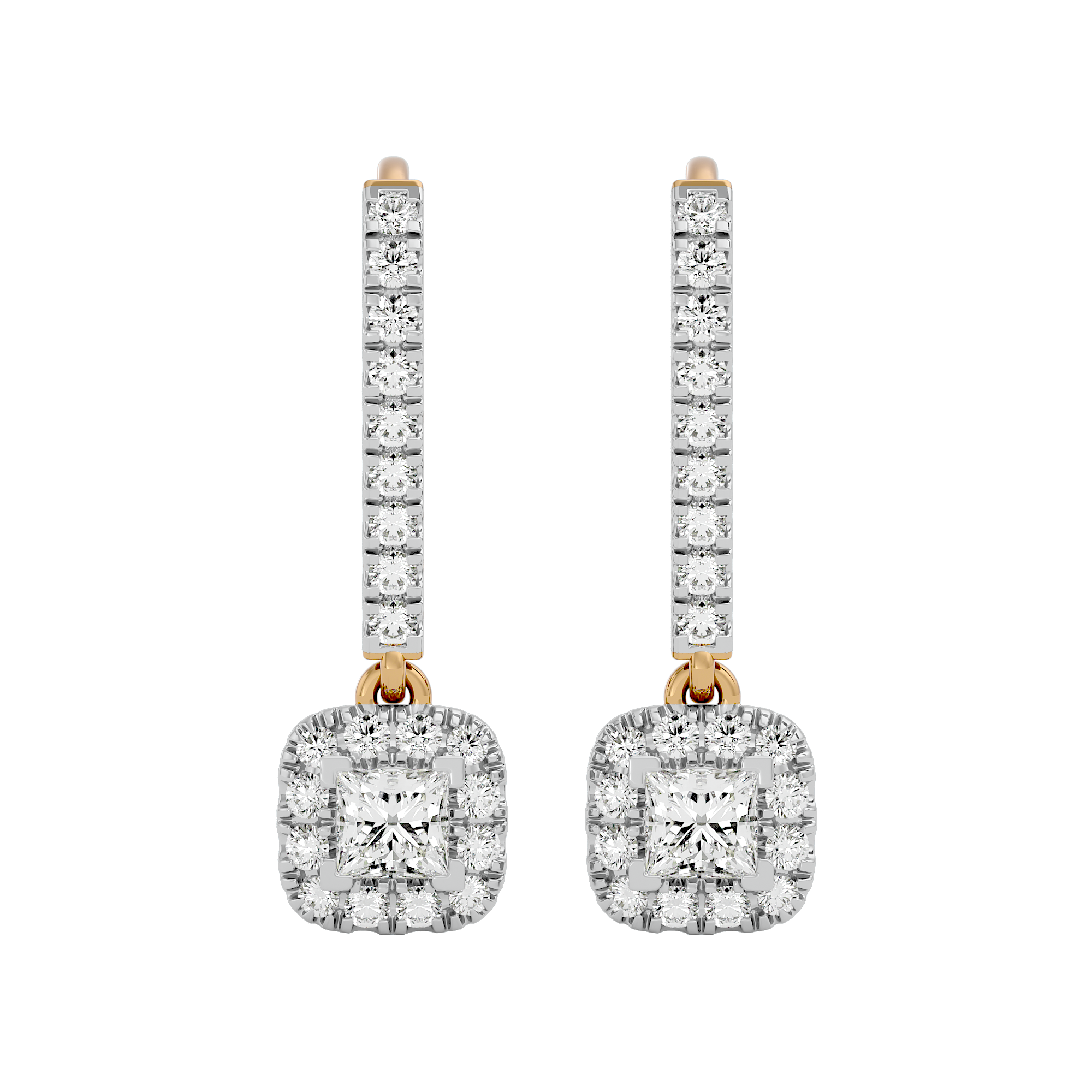 Timeless Princess Solitaire Lab Grown Diamond Earrings
