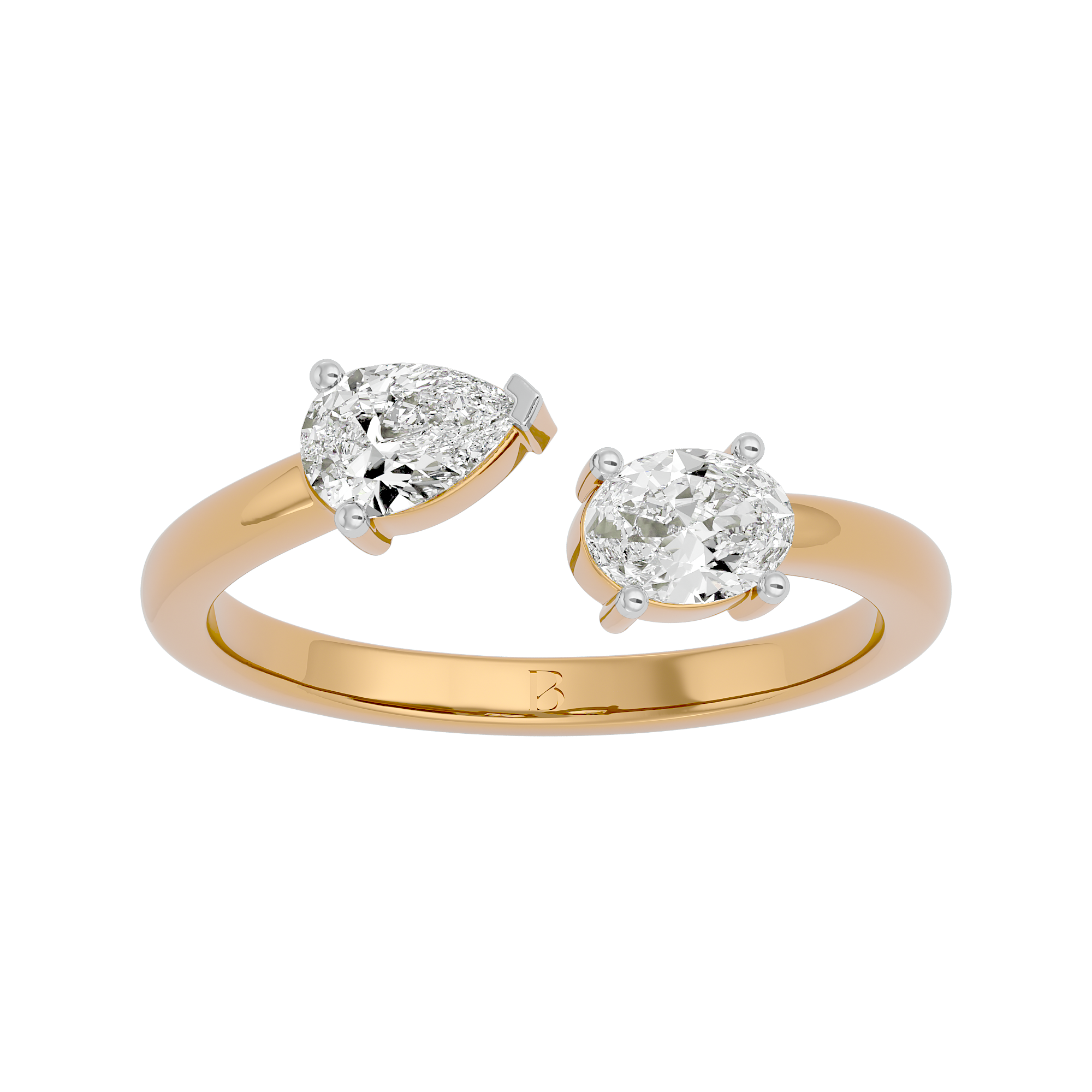 14Kt Yellow Gold Solitaire Lab Grown Diamond Ring - Blu diamonds