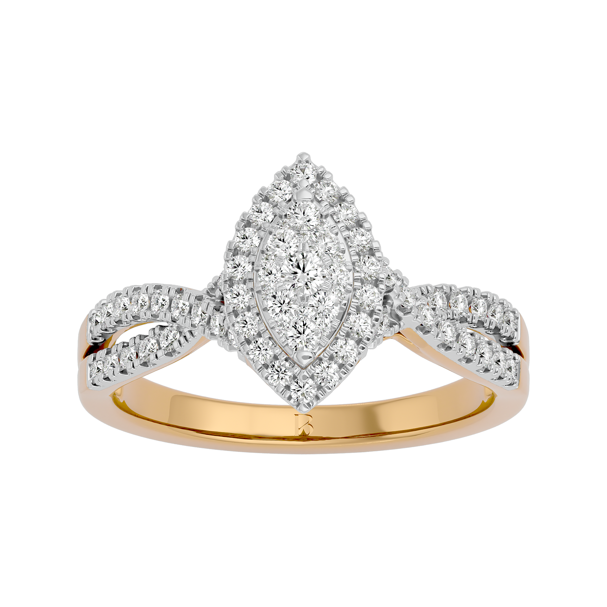 Lab Grown Diamond Engagement Ring in 14Kt Gold - Blu Diamonds