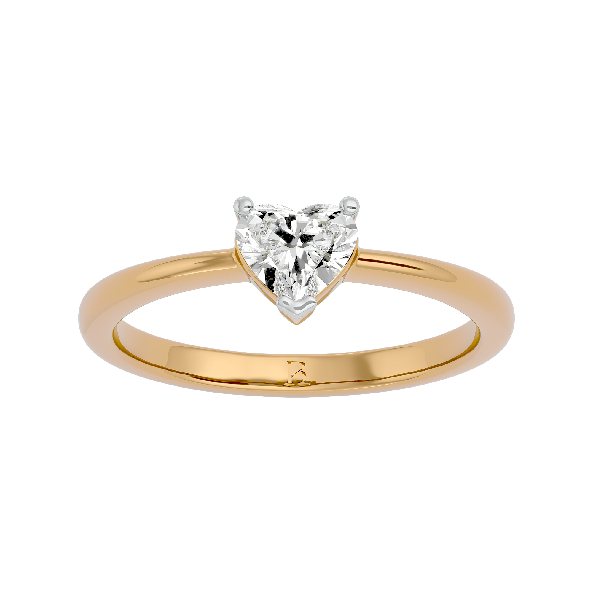 14Kt Yellow Gold Solitaire Lab Grown Diamond Ring - Blu Diamonds