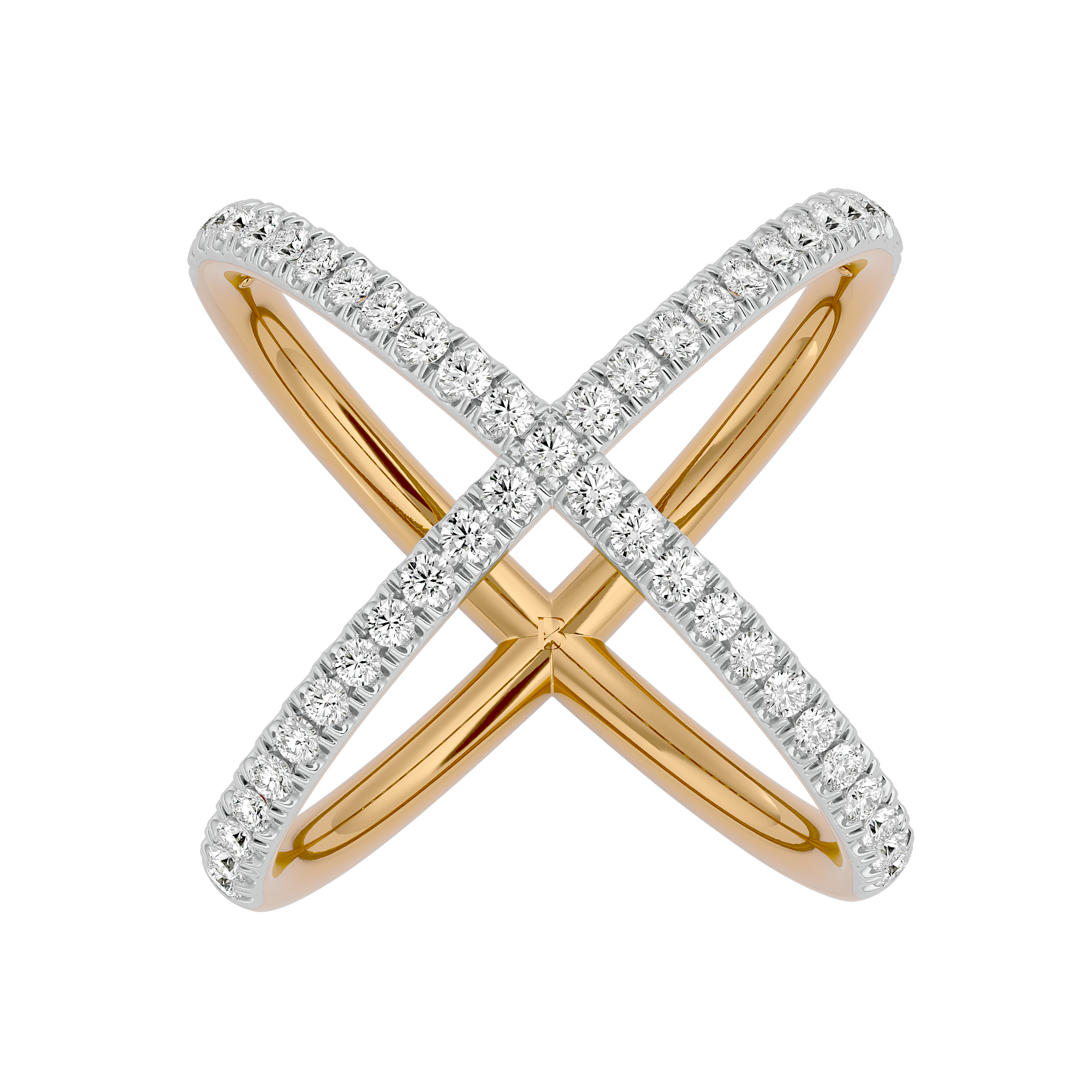 Yellow Gold 0.81 Ct Celestial Twist Diamond Eternity Ring - Blu Diamonds
