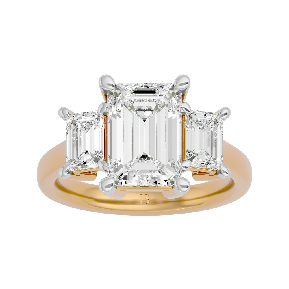 Golden Emerald Radiance Ring