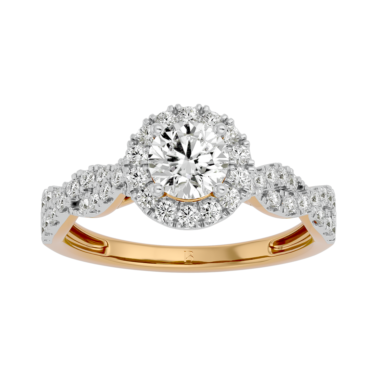 Round Solitaire Diamond Ring Rose Gold, White Gold & Yellow Gold