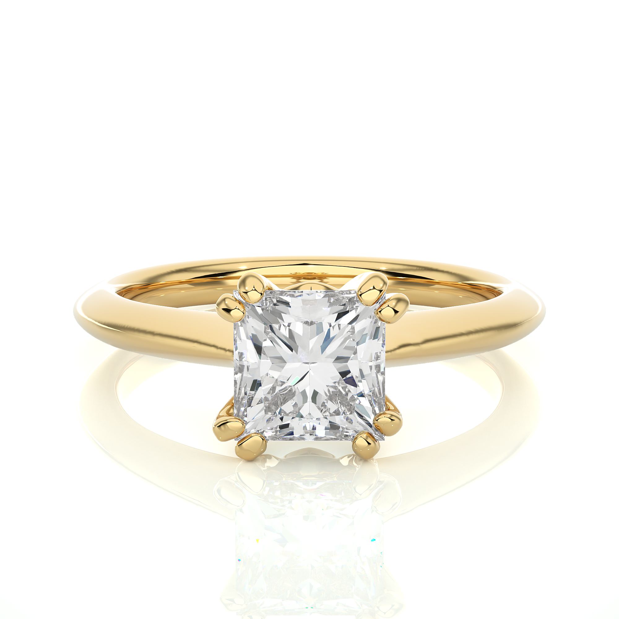 Violet Solitaire Lab Grown Diamond Ring