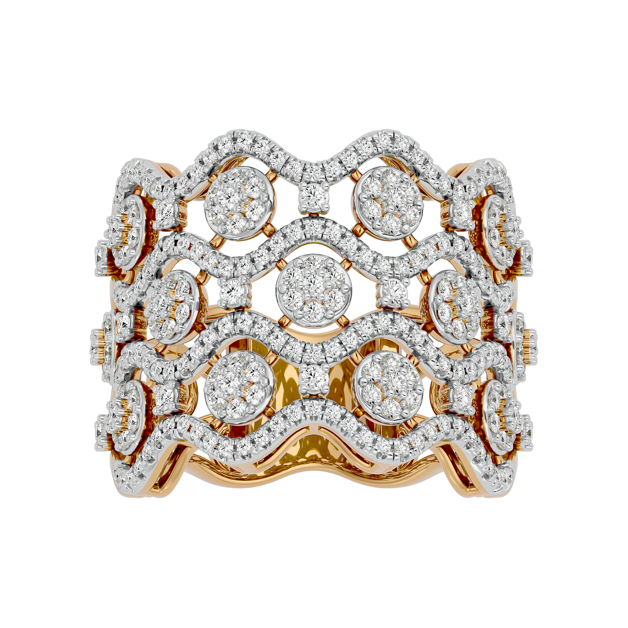Daily Wear Diamond Ring in 14kt Yellow Gold - Blu Diamonds