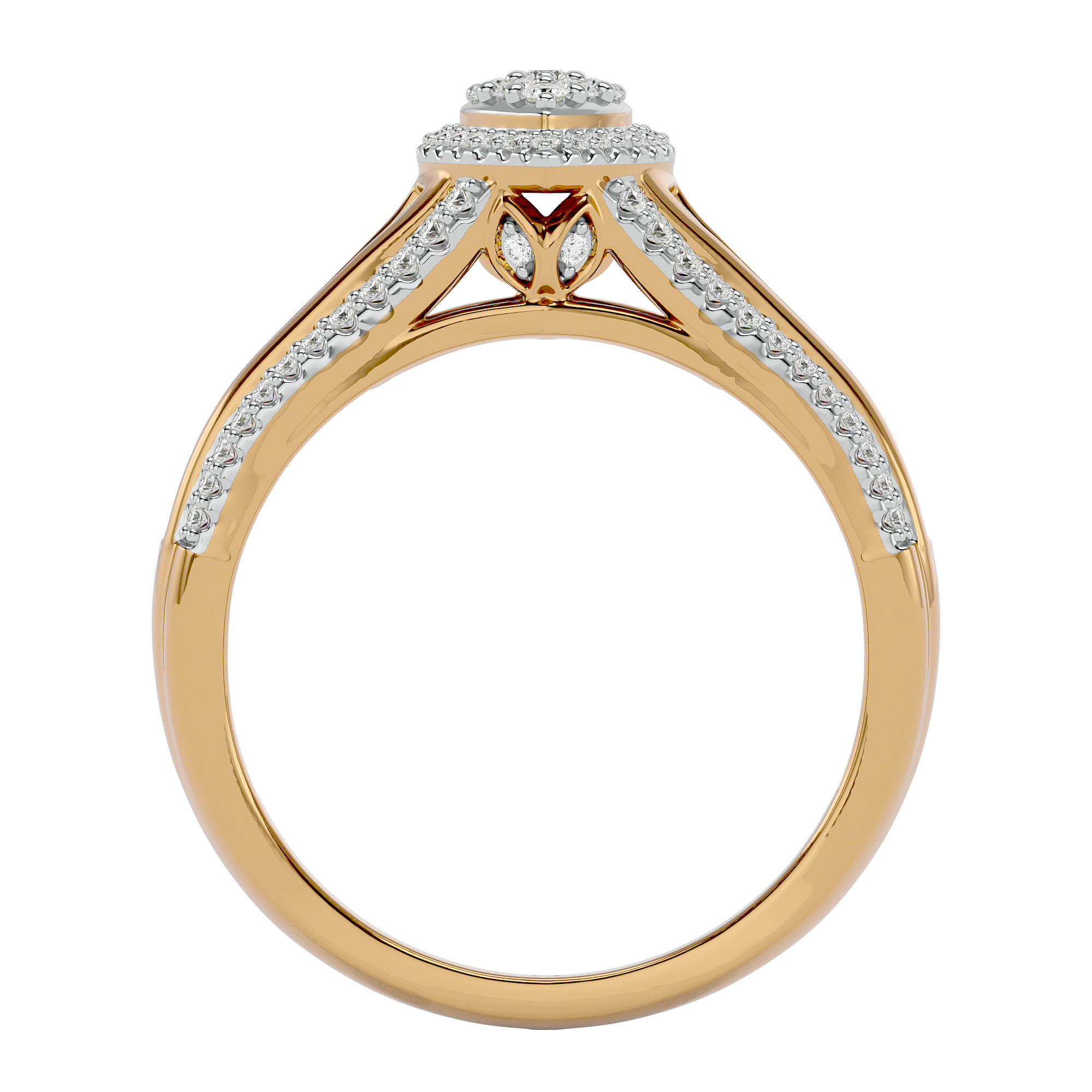 0.53Ct Round Engagement Ring in Yellow Gold - Blu Diamonds