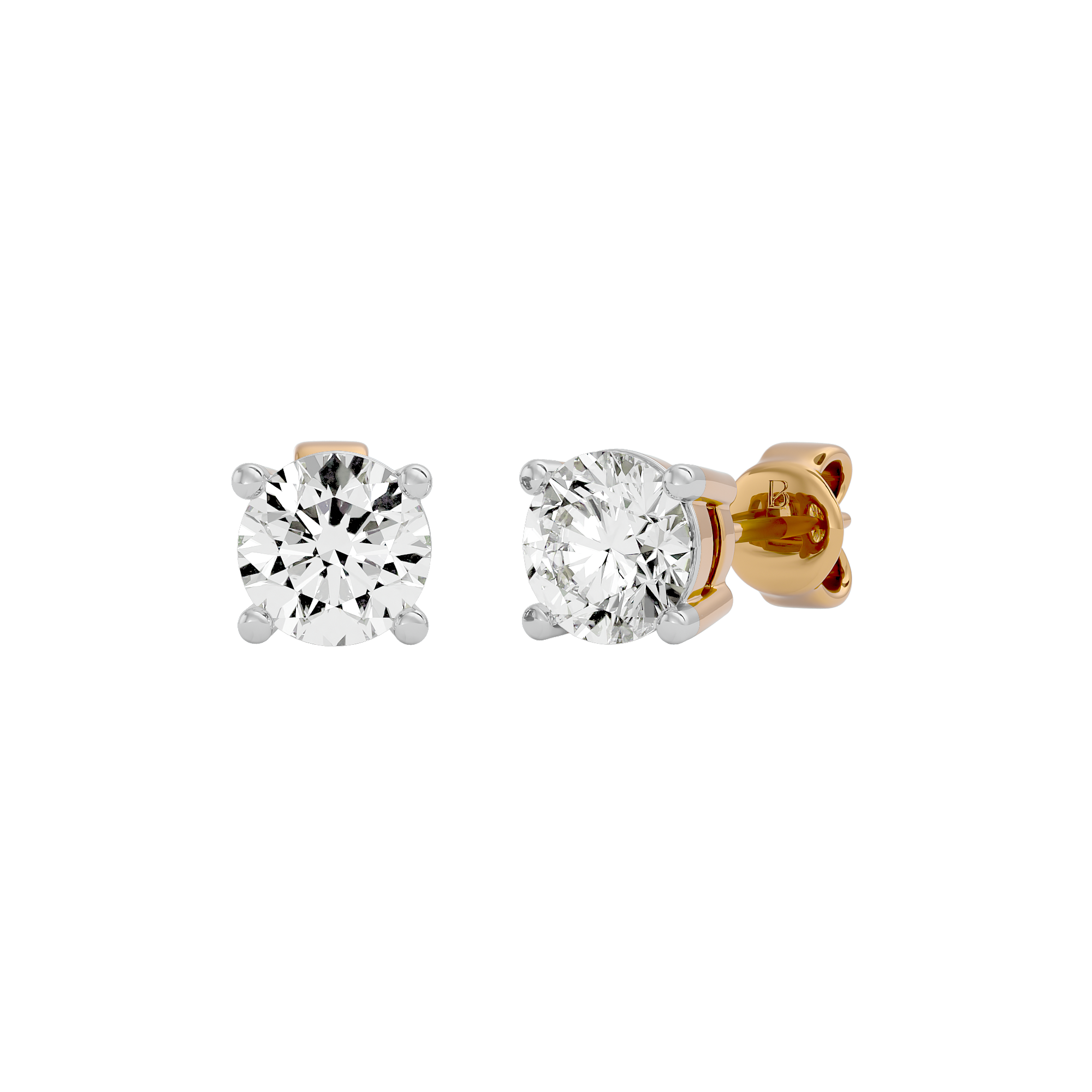 Timeless Elegance Solitaire Lab Grown Diamond Earrings