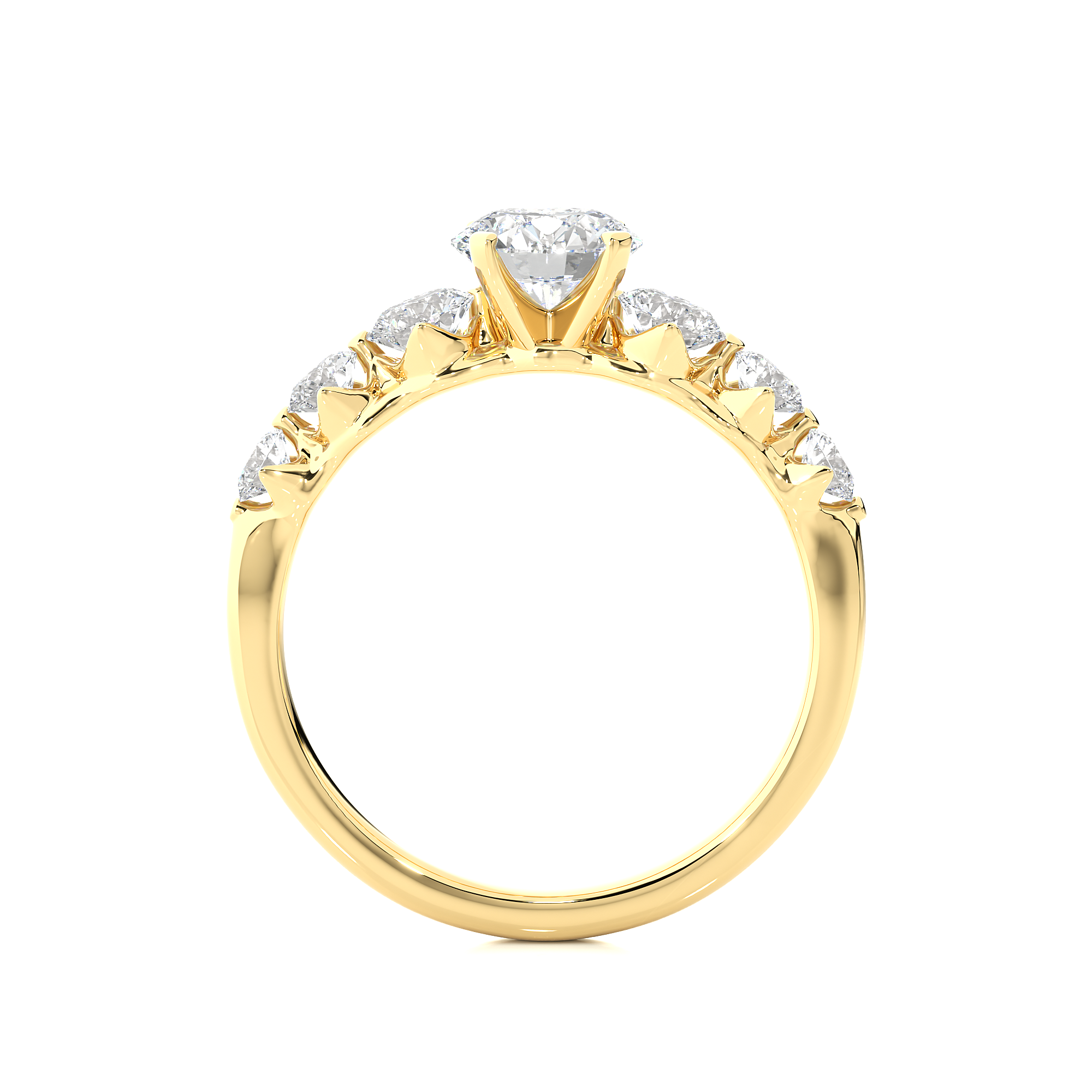 Round Cut 1.43Ct Solitaire Diamond Ring in 14Kt Gold - Blu Diamonds