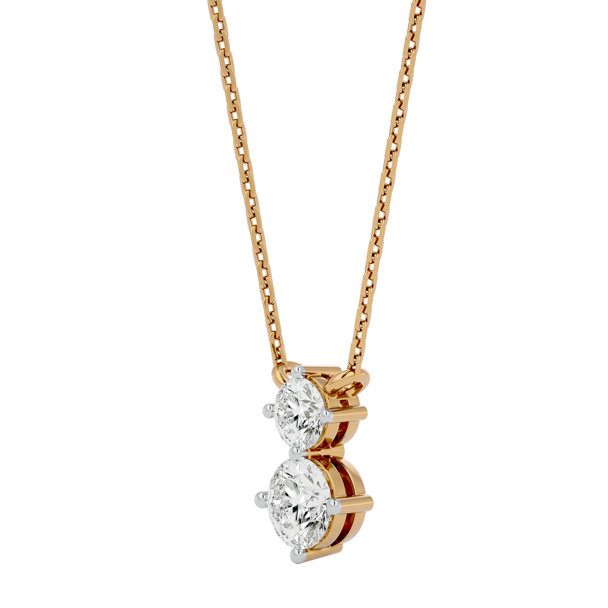 Double Brilliance Solitaire Lab Grown Diamond Pendant