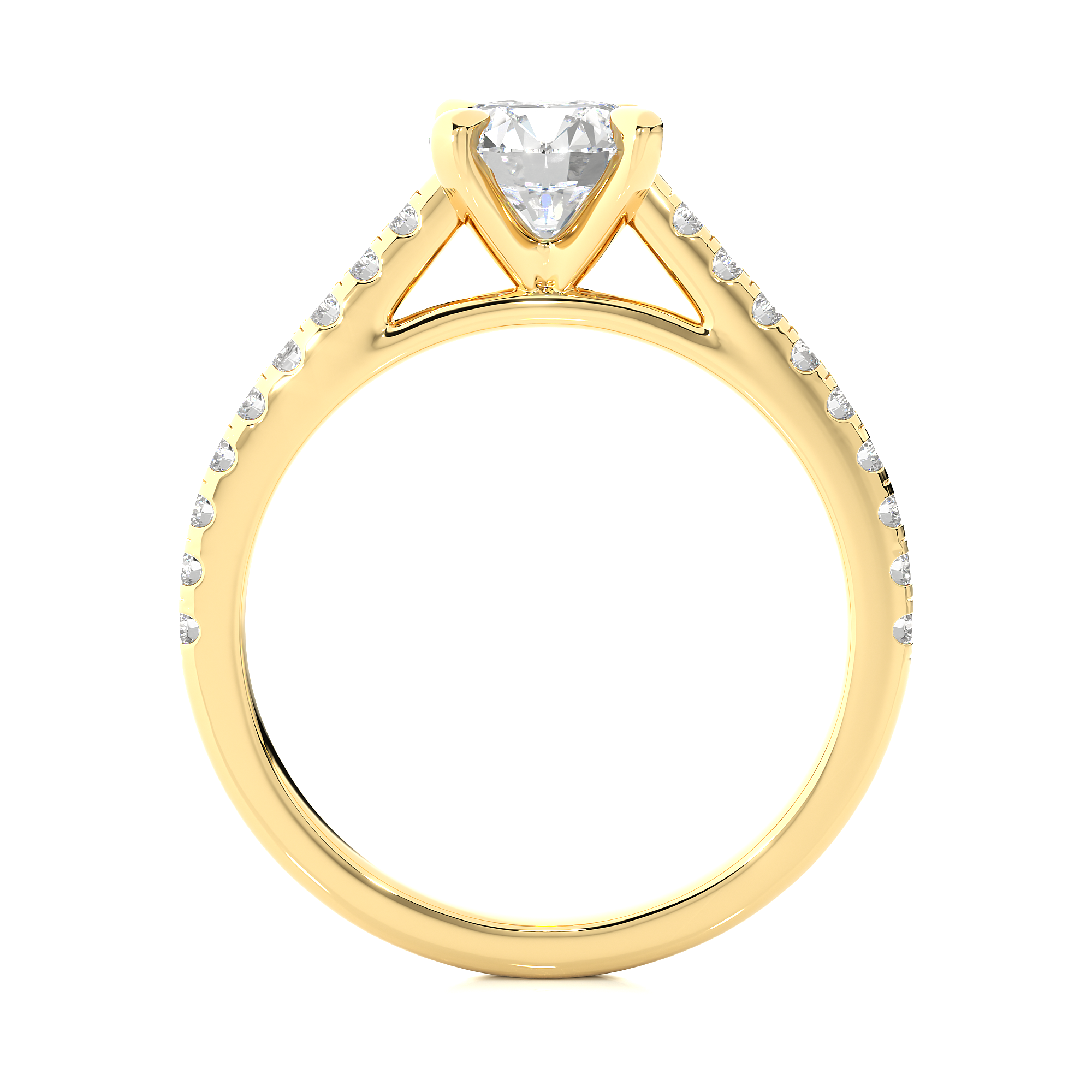 1.36Ct Round Solitaire Diamond Ring in 14Kt Gold - Blu Diamonds