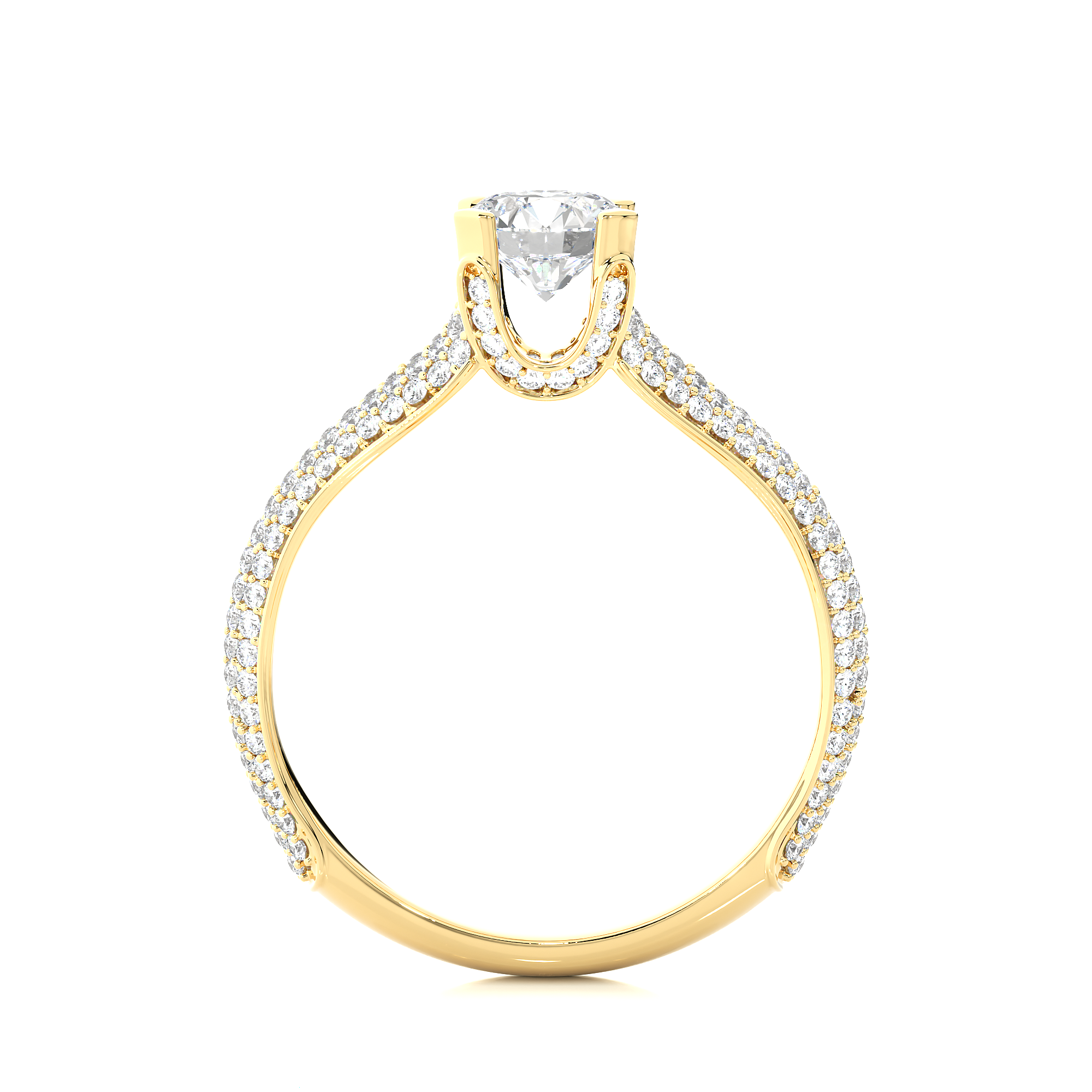 Crystal Crest Solitaire Lab Grown Diamond Ring