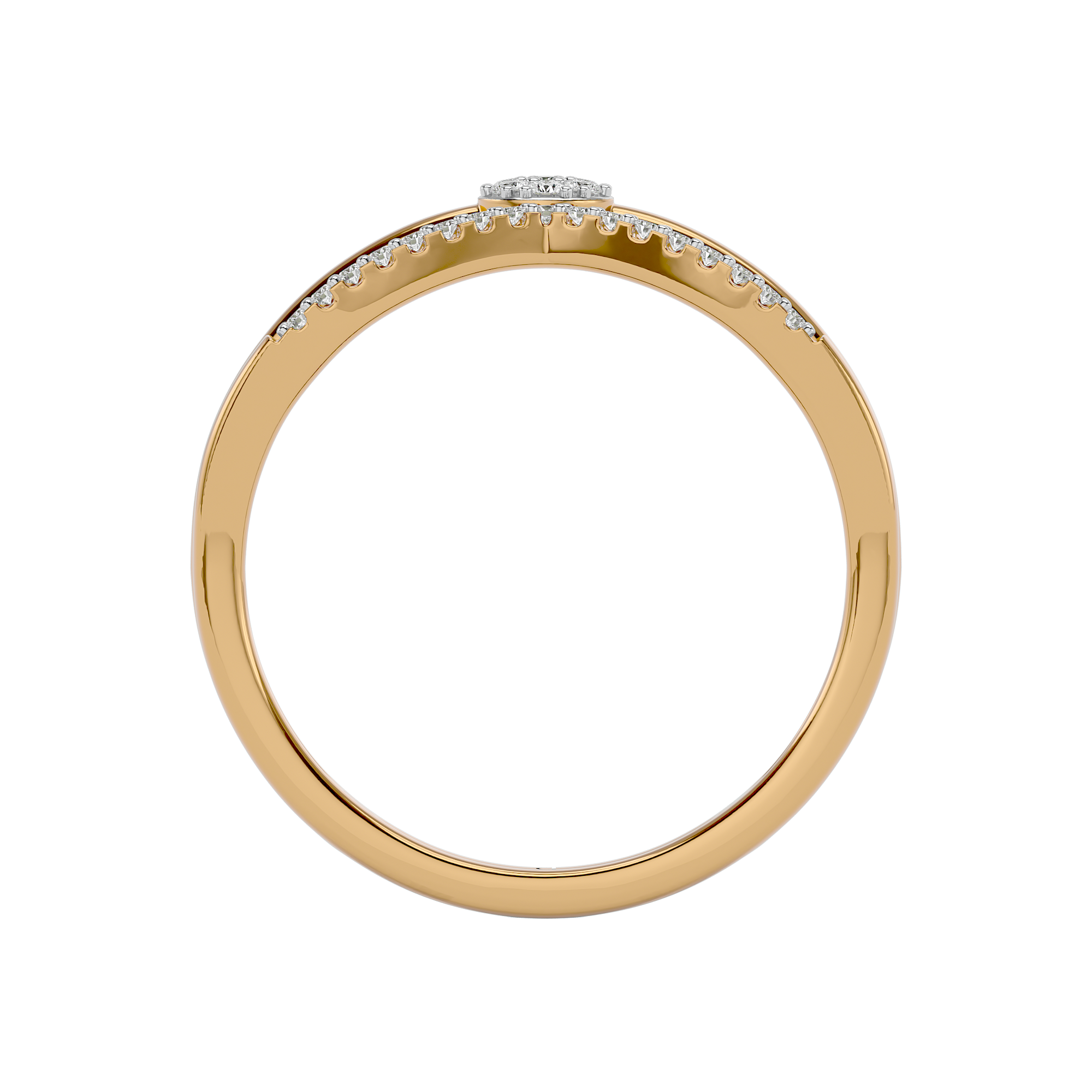 0.09Ct Daily Wear Diamond Ring in 14Kt Gold - Blu DIamonds