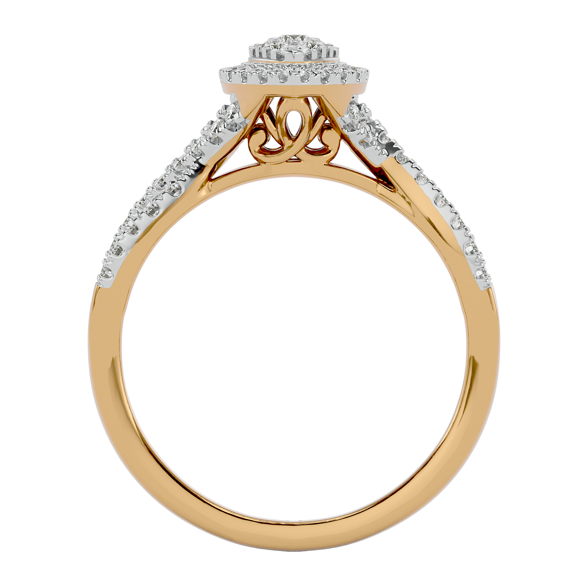 0.55-carat Lab Grown Diamond Engagement Ring in 14Kt Gold - Blu Diamonds