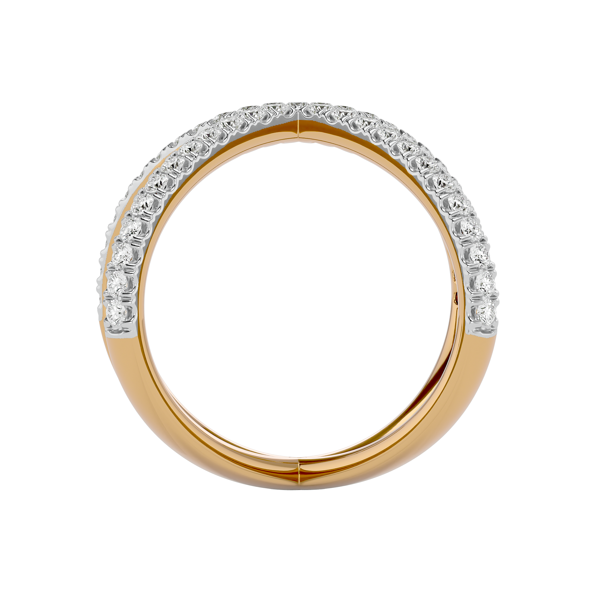 0.81 Ct Celestial Twist Lab Grown Diamond Eternity Ring in 14Kt Gold - Blu Diamonds